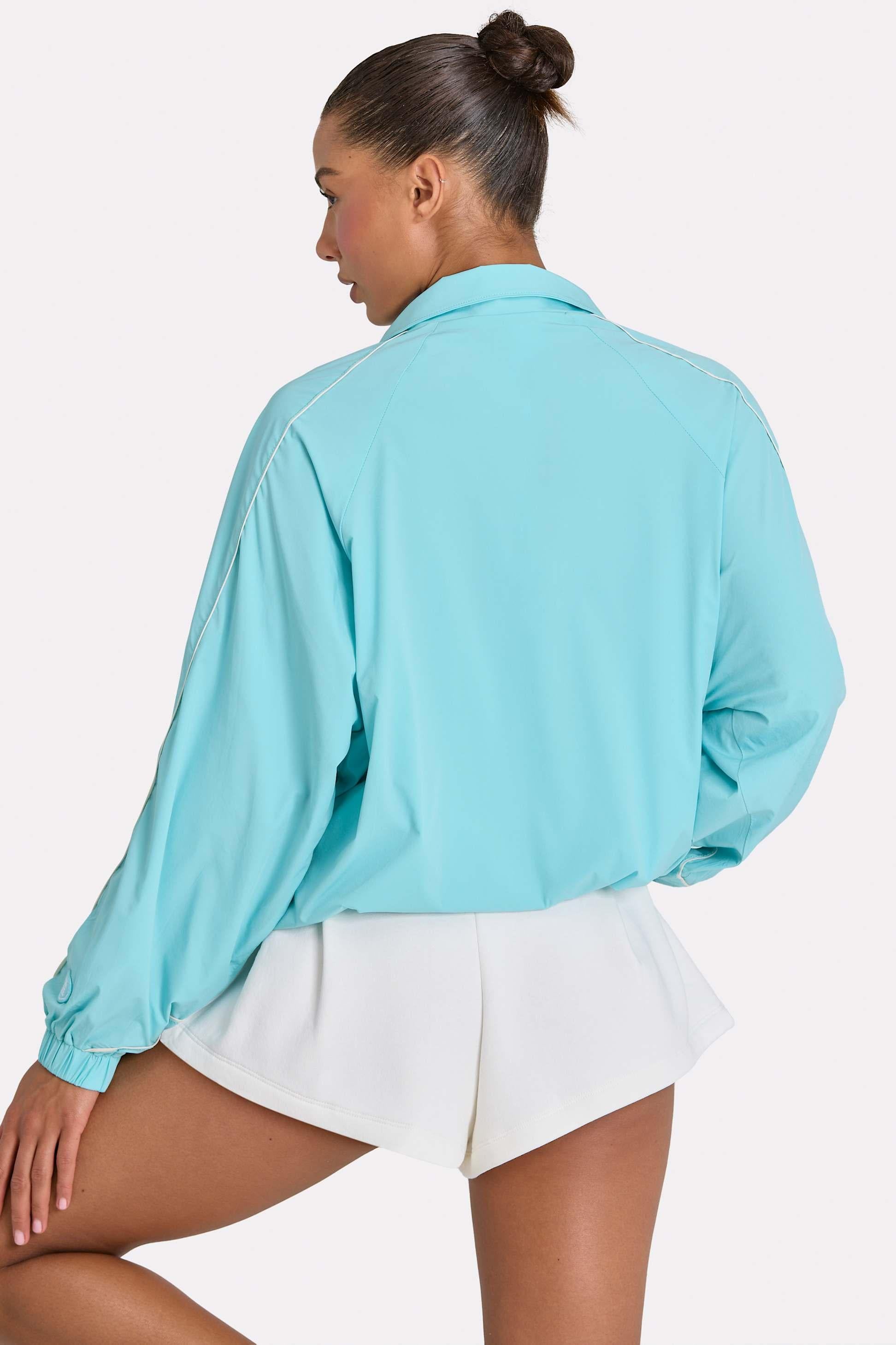 Oversized Track Jacket In Aqua
