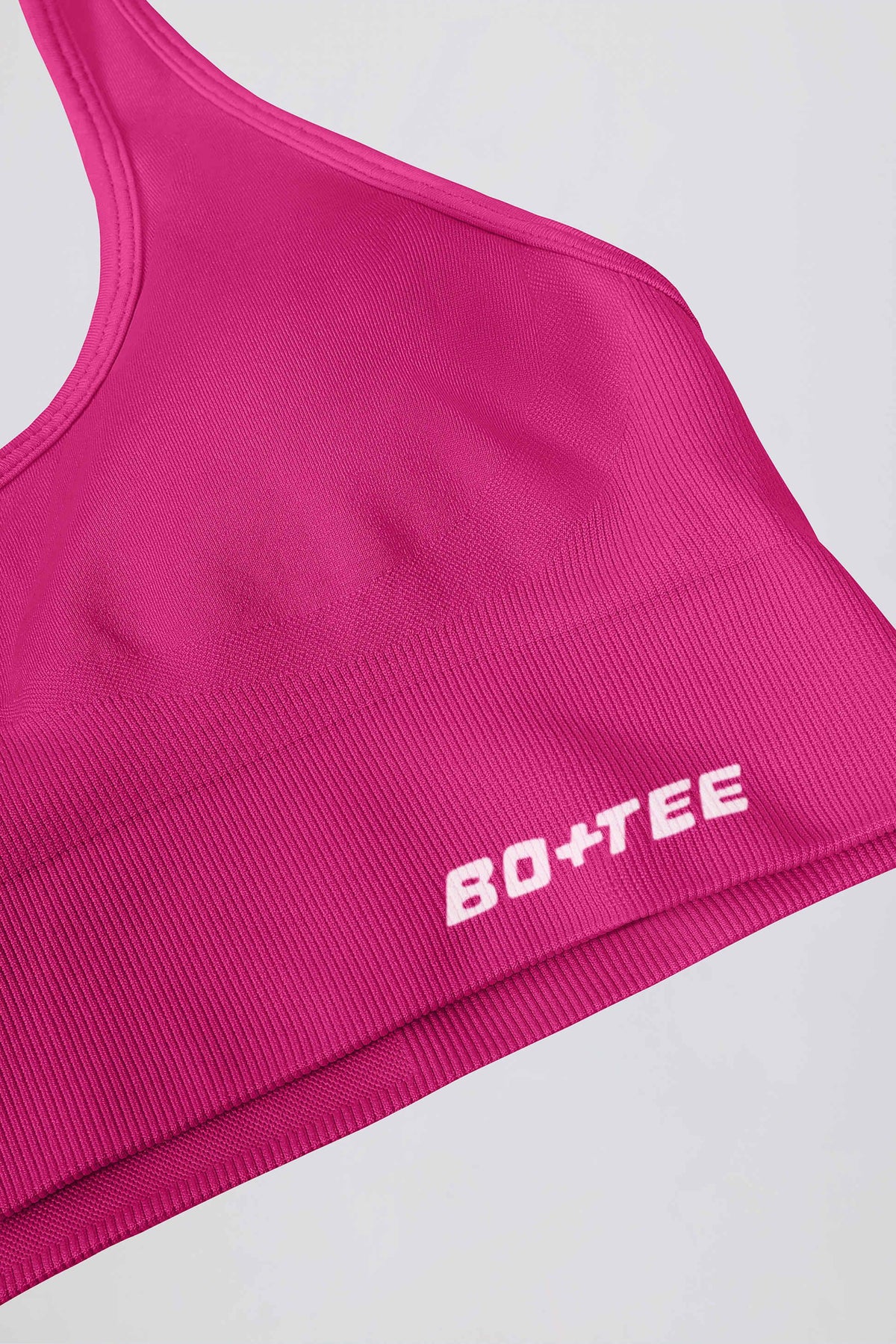 Define Luxe Halterneck Sports Bra In Berry