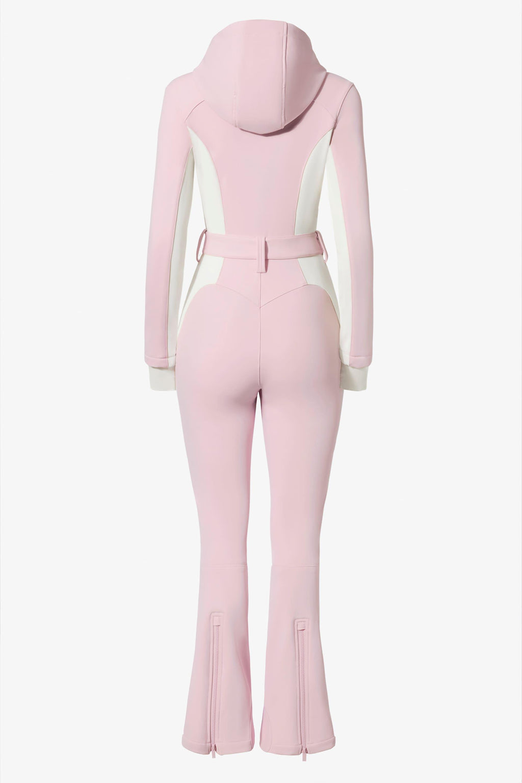 Waterproof Hooded Fitted Ski Suit In Powder Pink