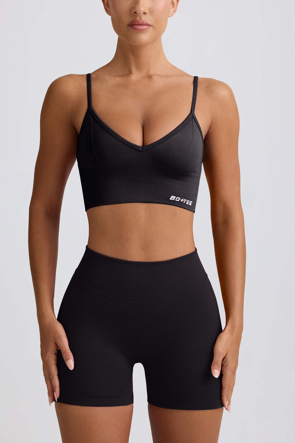 Define Luxe Mini Shorts In Black