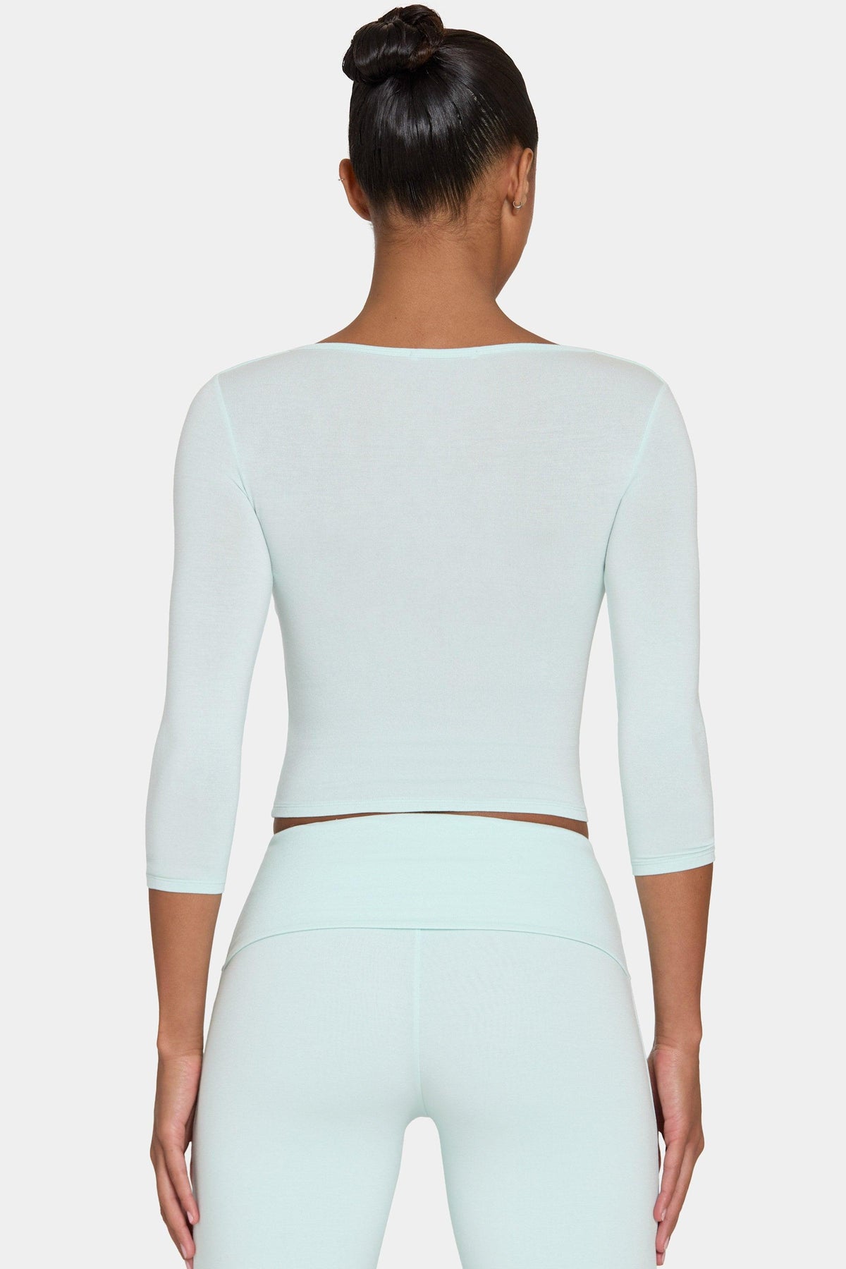 Buttercloud™ 3/4 Sleeve Top In Peppermint