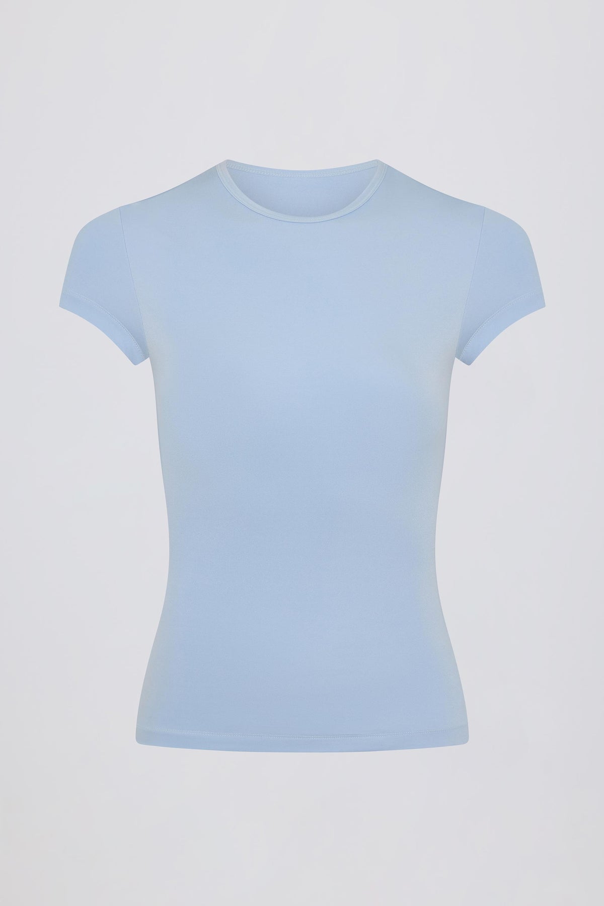 เสื้อยืดยาวแบบตัดออก สีฟ้า