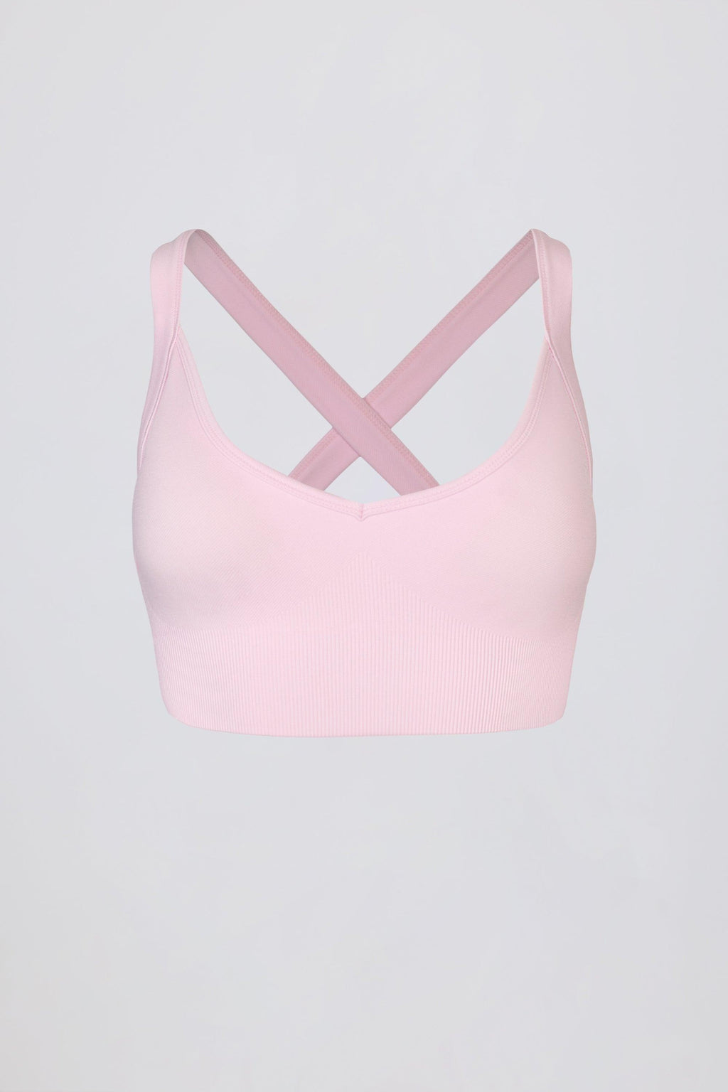เสื้อสปอร์ตบราแบบไม่มีรอยต่อ Super Sculpt สีชมพูอ่อน