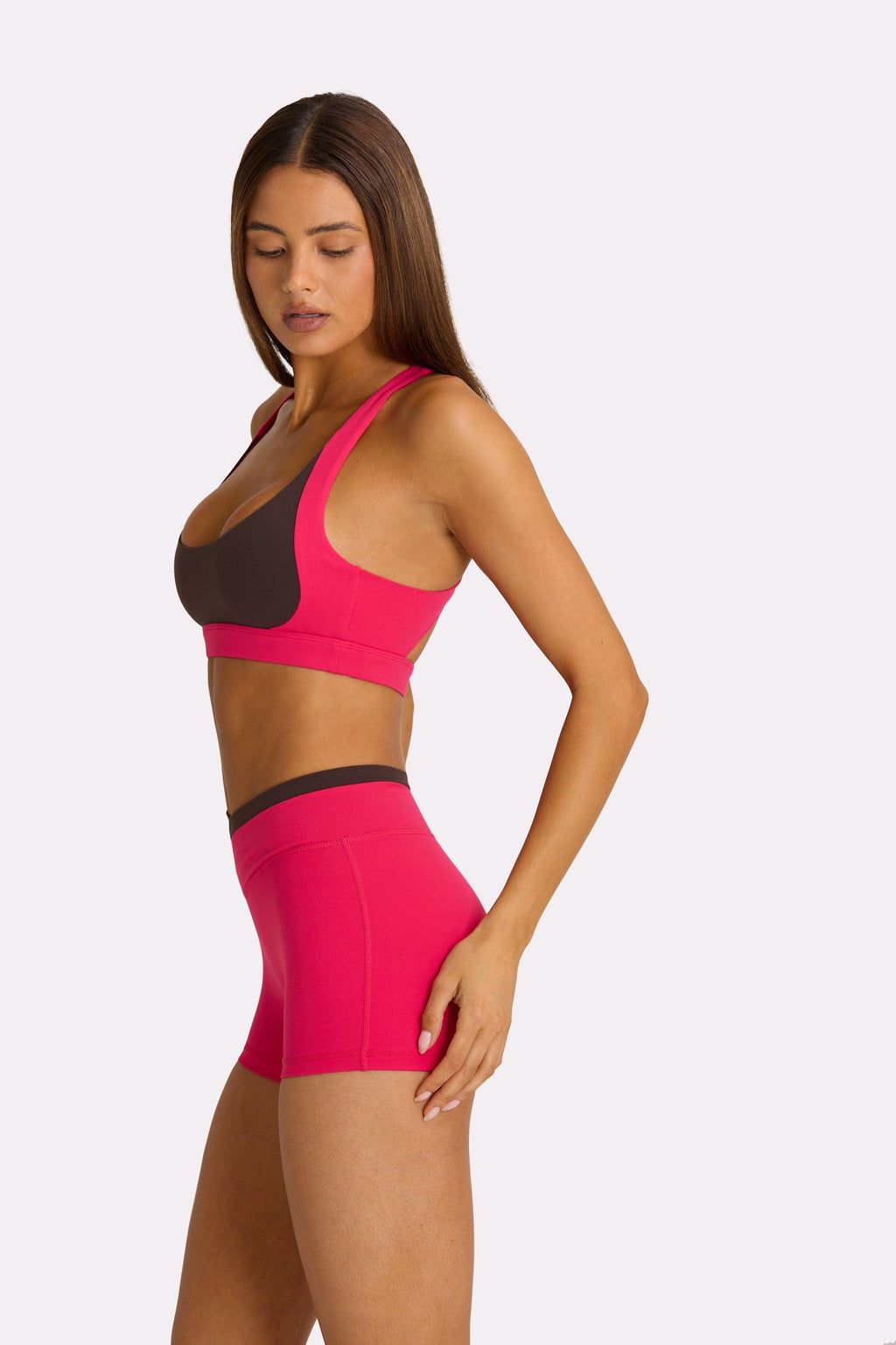 Soft Active High-impact Sports Bra In Hot Pink