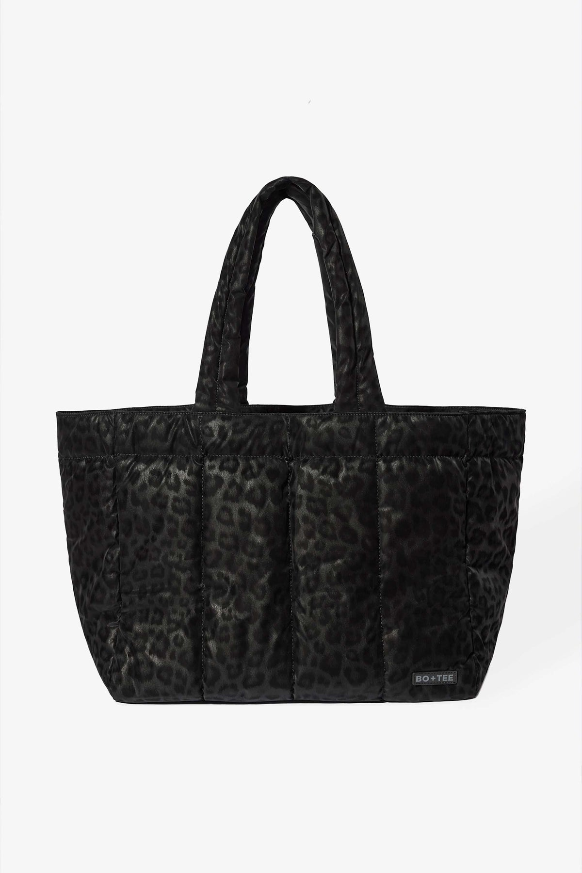 Waterproof Puffer Tote Bag In Black
