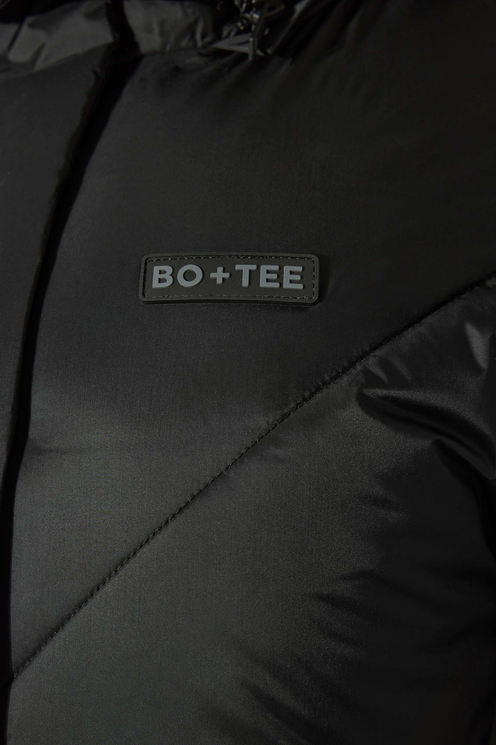 Waterproof Hooded Long Parka Coat In Black