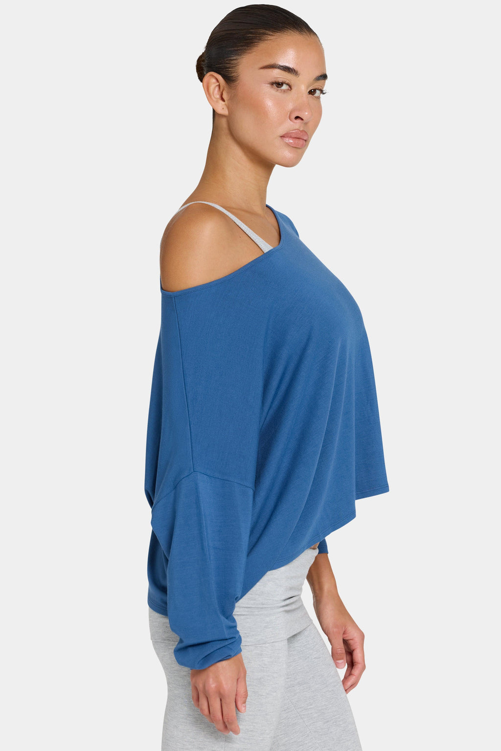 Buttercloud™ Slouchy Off-shoulder Top In Marine