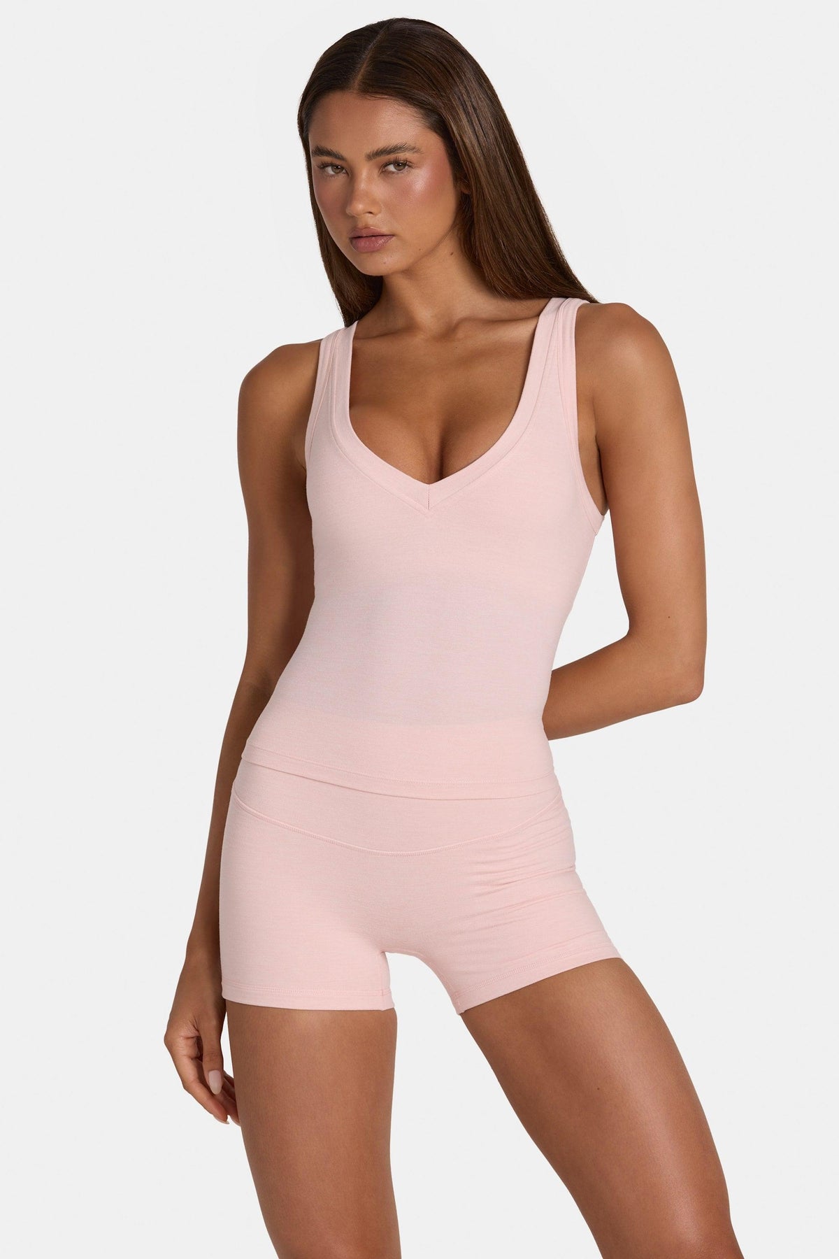 Soft Active Tank Top In Blush Marl
