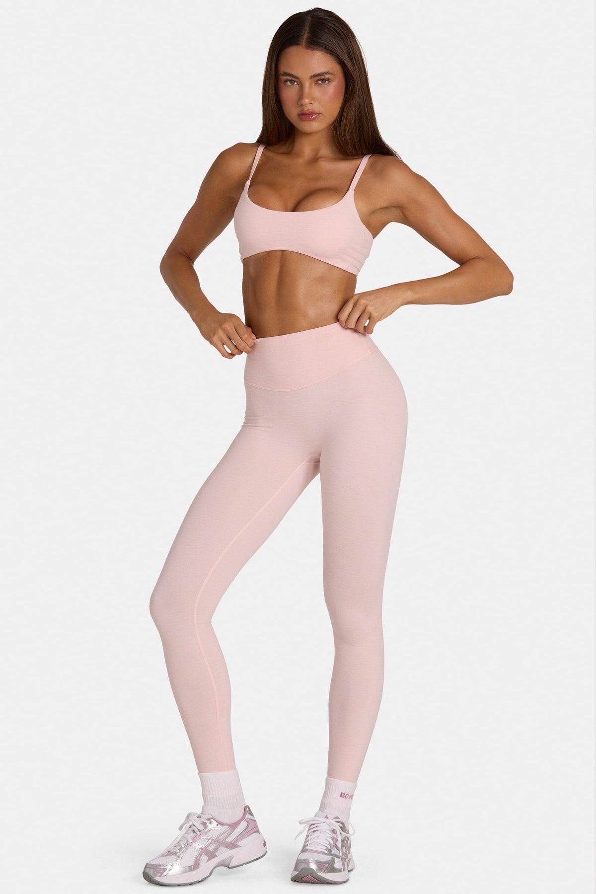 Soft Active Full-length Leggings In Blush Marl