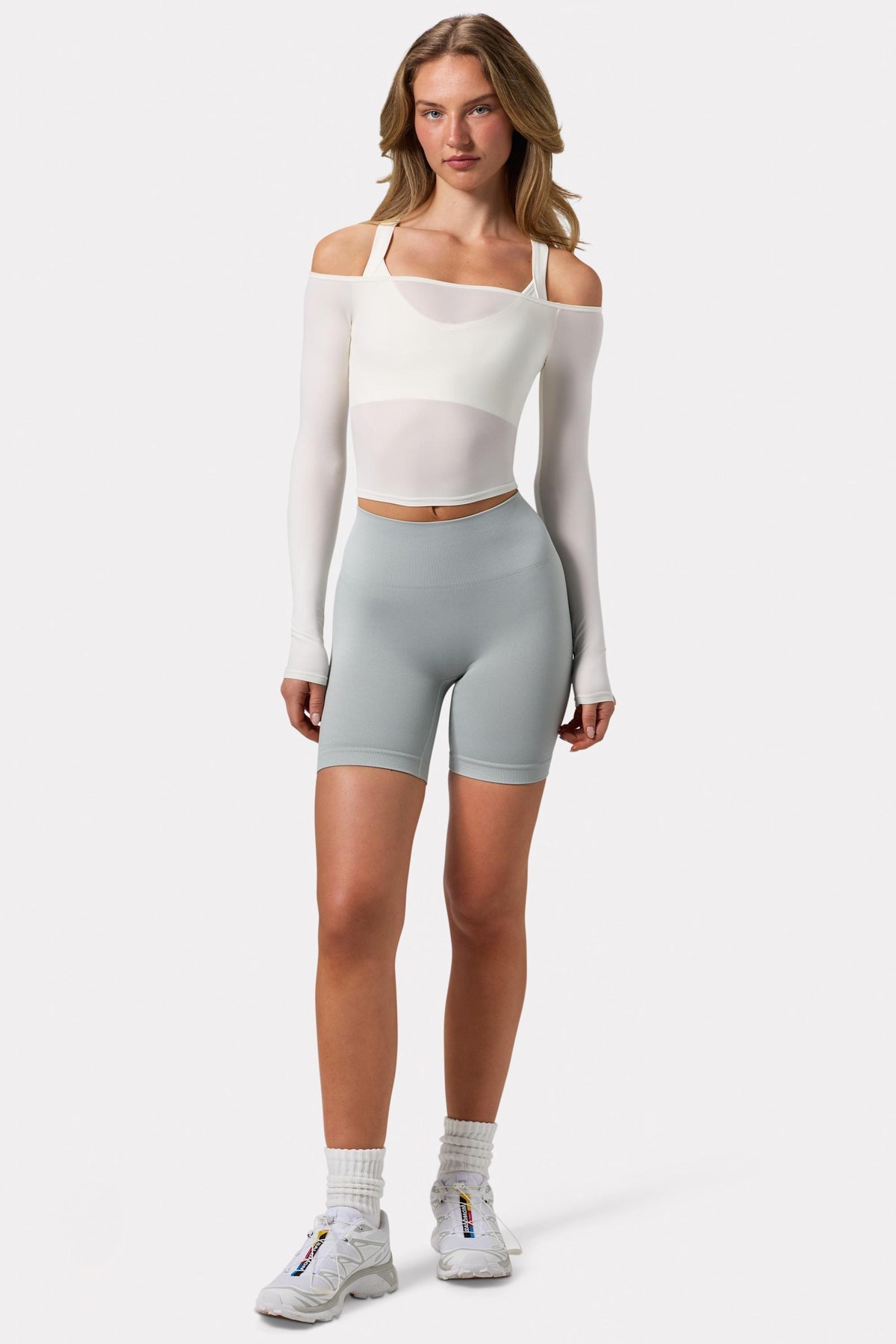 Super Sculpt Seamless Biker Shorts In Grey