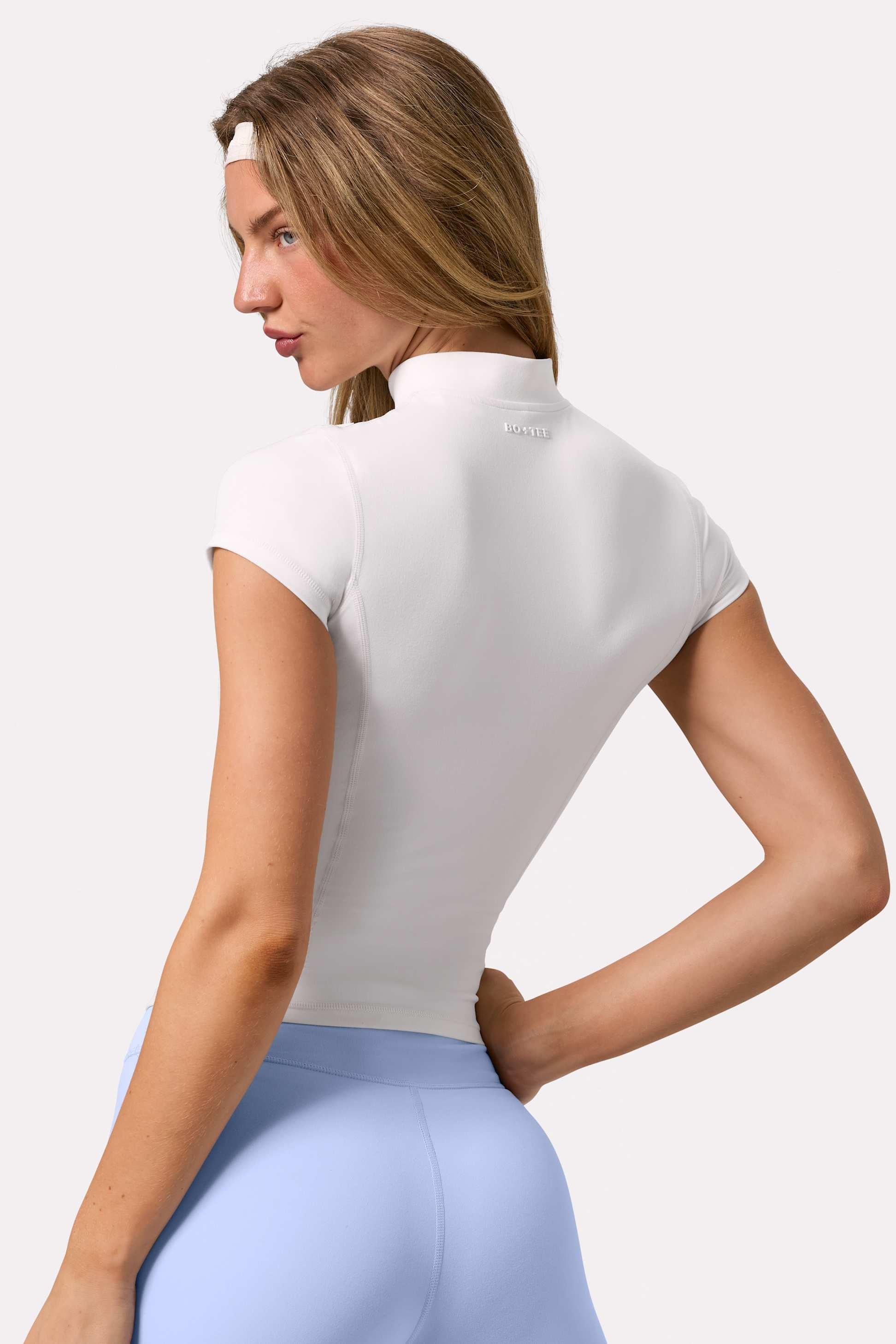Soft Active Quarter-zip Top In Coconut