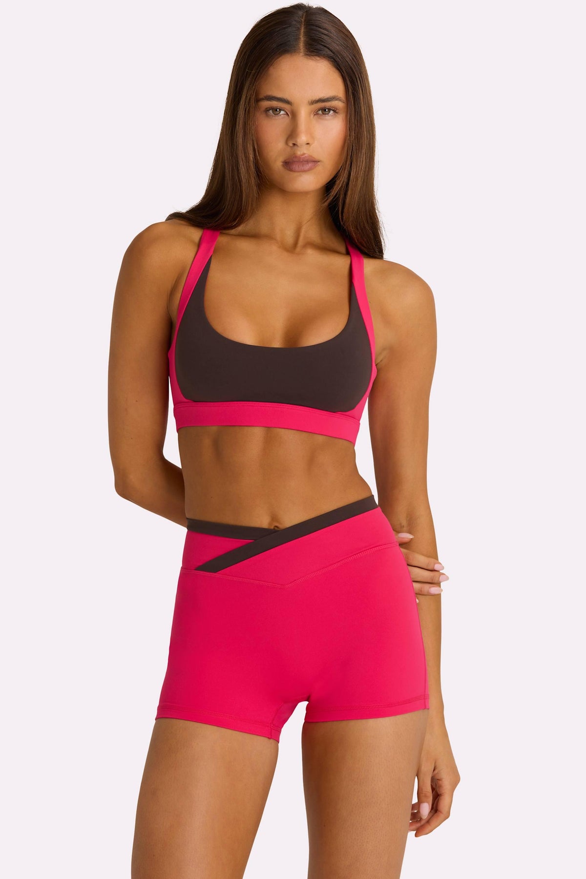 Soft Active High-impact Sports Bra In Hot Pink