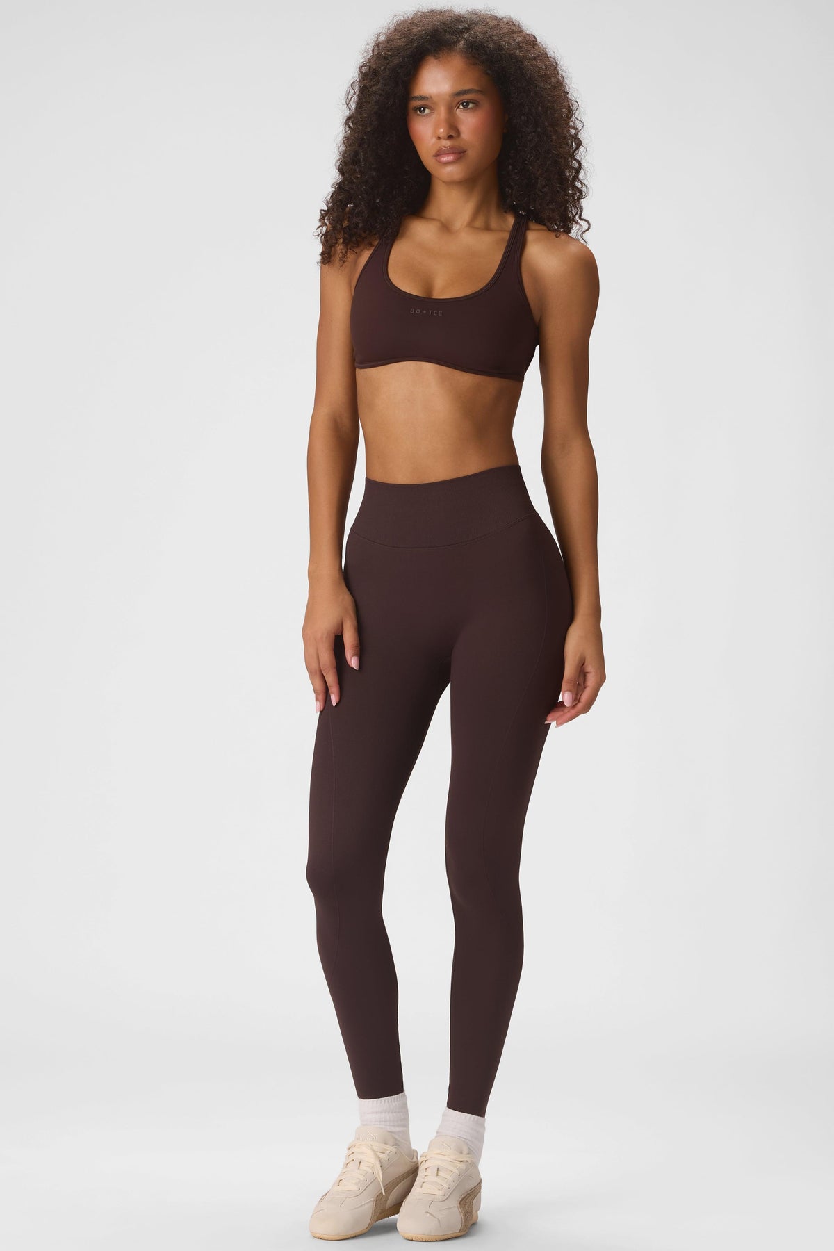 Seamless Full-length Leggings In Espresso