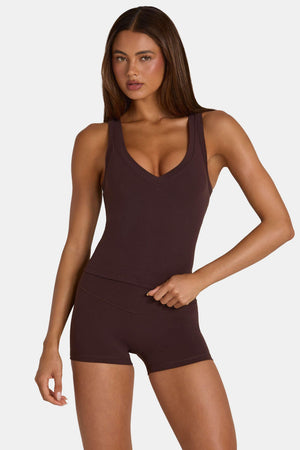 Soft Active Tank Top In Espresso