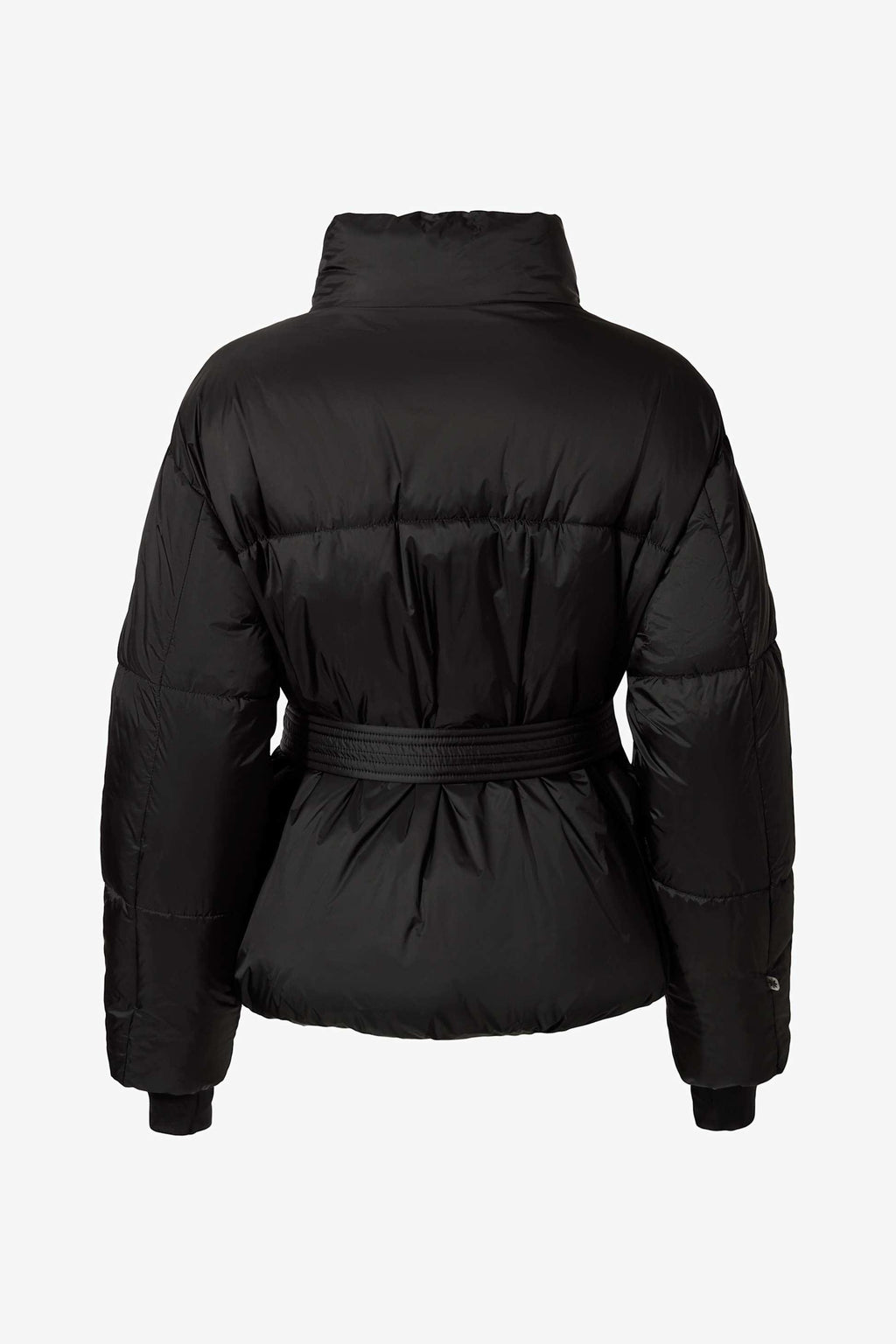Waterproof Belted Oversized Ski Jacket In Black