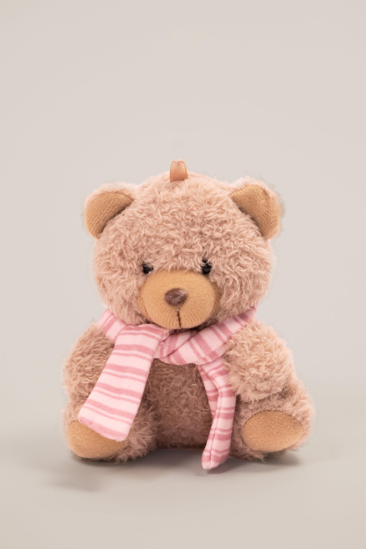 Teddy Keychain In Berry Stripe
