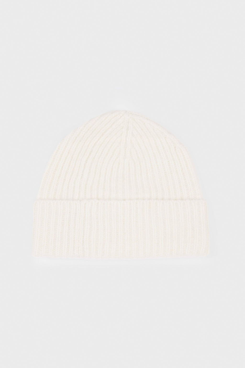 Ribbed Knit Beanie Hat In Ivory