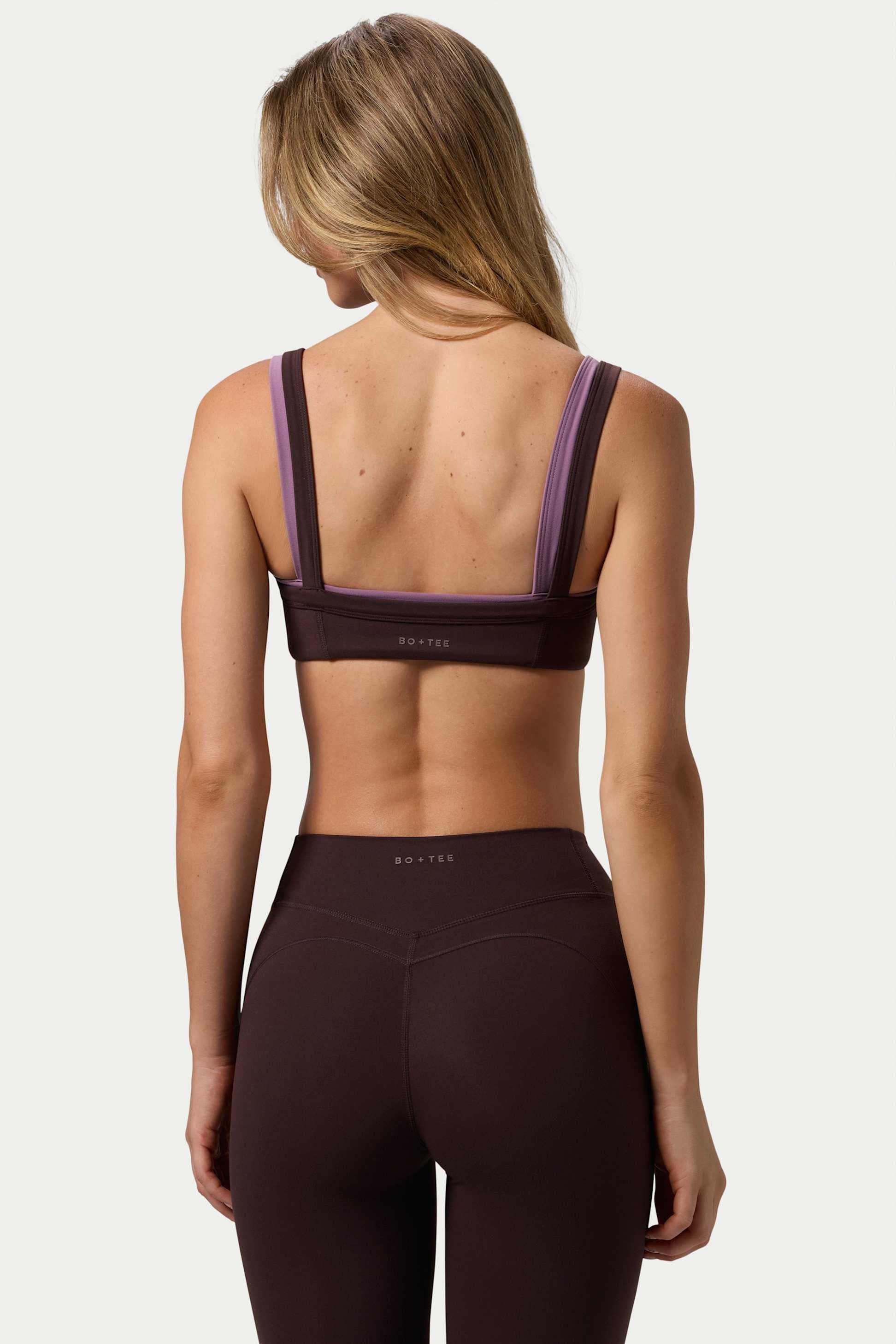 Soft Active Seam-detail Sports Bra In Espresso