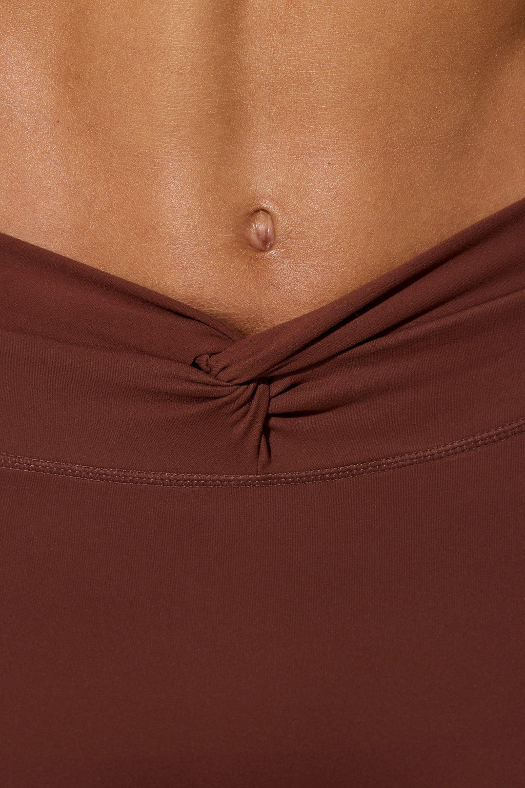 Full Length Leggings With Pockets In Brown