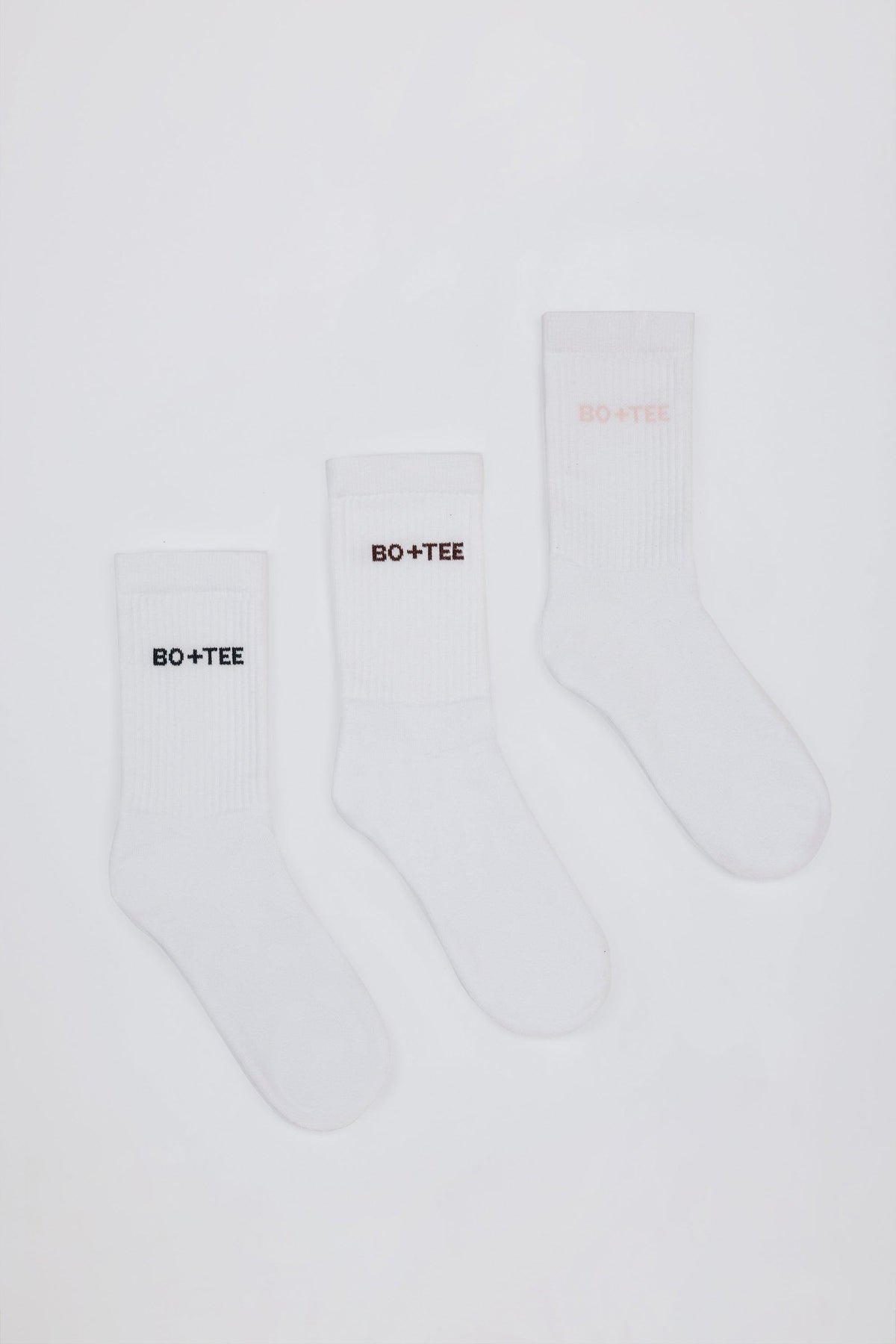 ชุดถุงเท้าครูริบเบด สีชมพู/น้ำเงิน/เบอร์กันดี