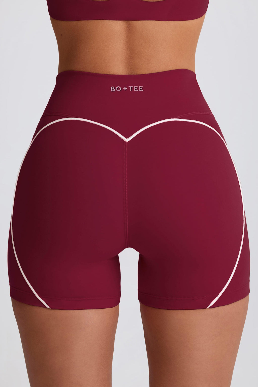Soft Active Mini Shorts In Burgundy