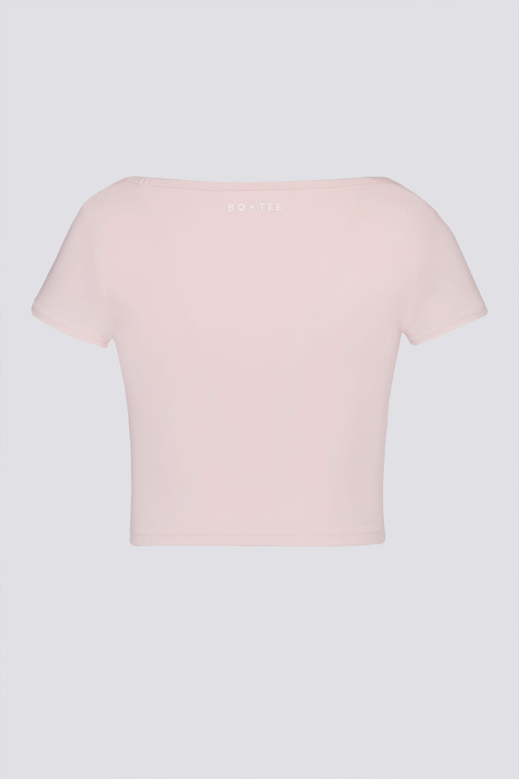 เสื้อครอปท็อปคอยนุ่ม แอคทีฟ สีบัลเล่ต์สีชมพู