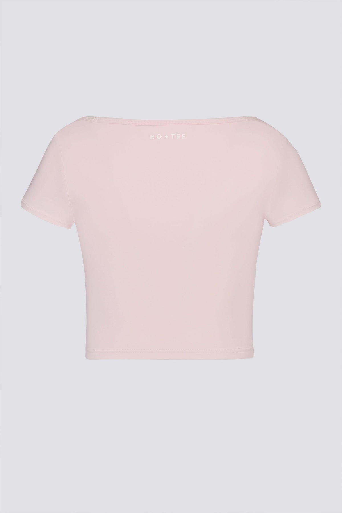 เสื้อครอปท็อปคอยนุ่ม แอคทีฟ สีบัลเล่ต์สีชมพู