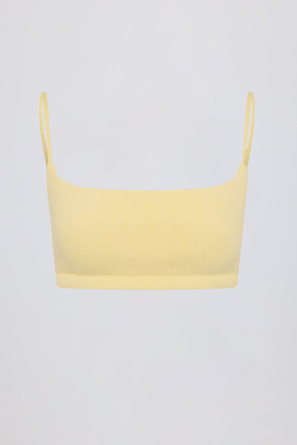 Square-neck Bralette In Lemon