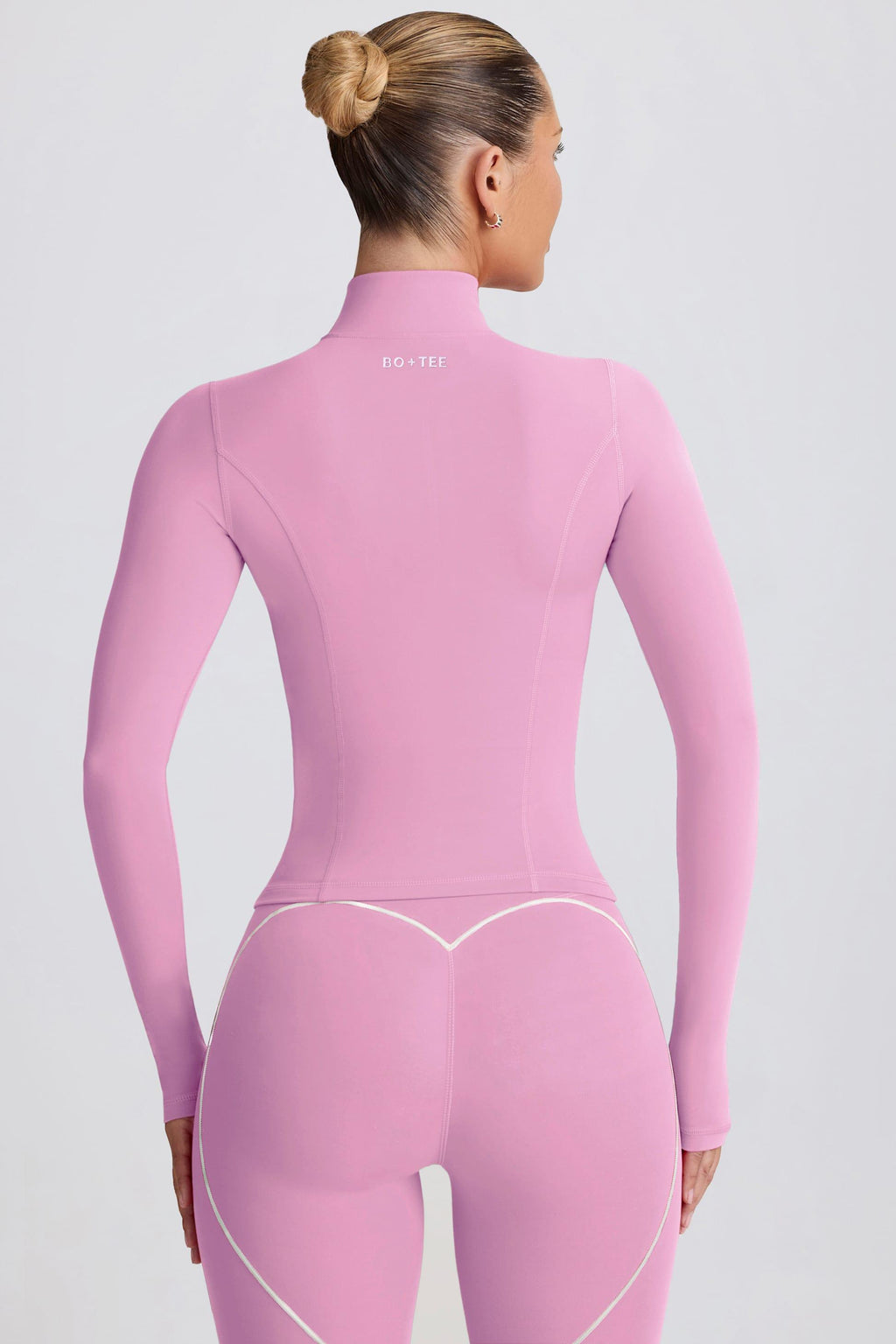 Soft Active Zip-up Jacket In Dusty Pink