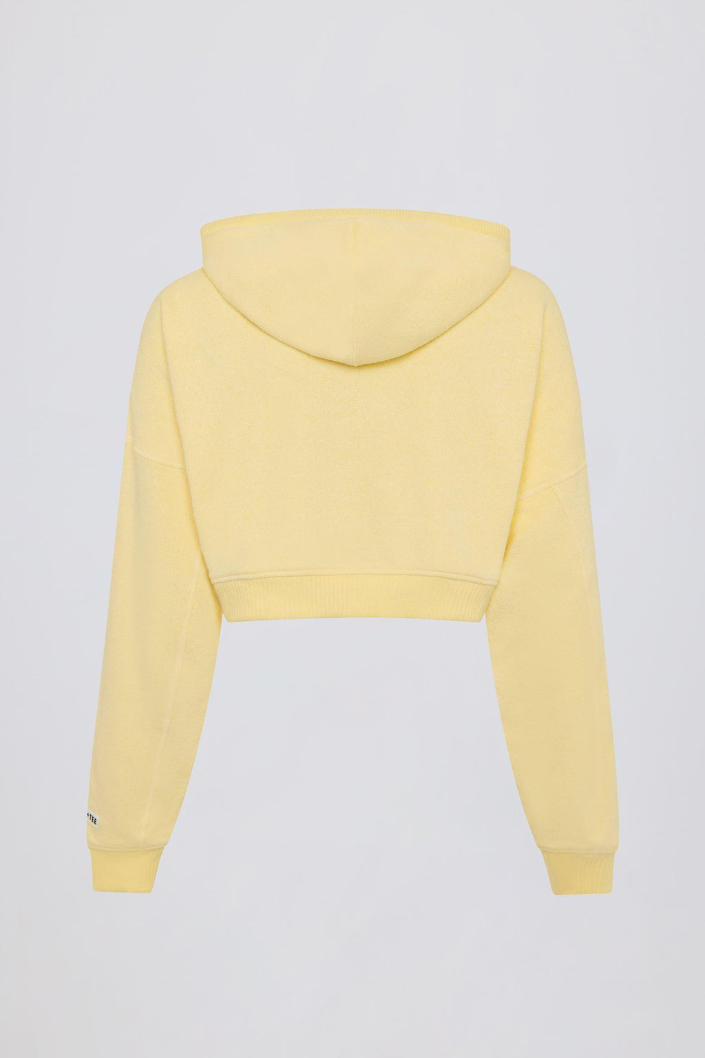 เสื้อฮู้ดคอตตตอนซิปอัพเทอร์รี่สีมะนาว