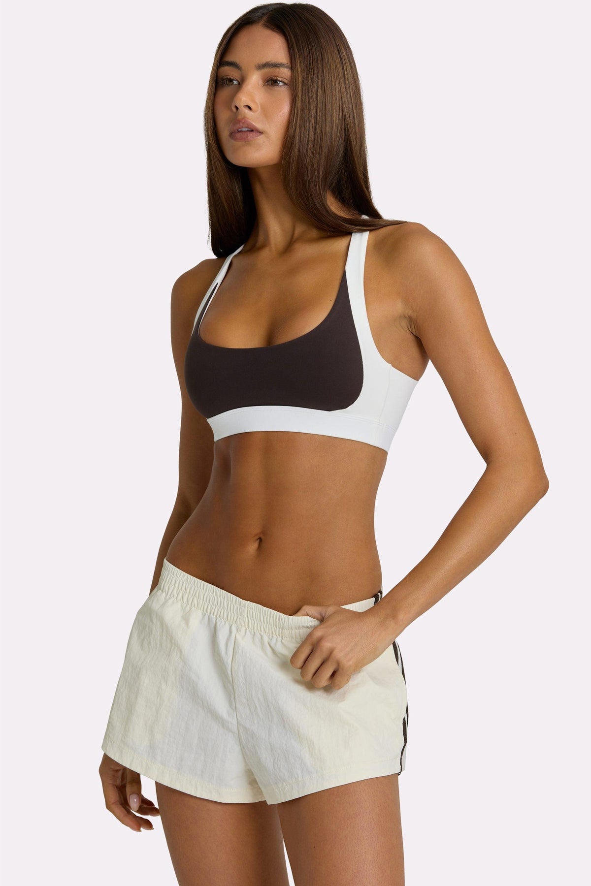 Soft Active High-impact Sports Bra In Coconut