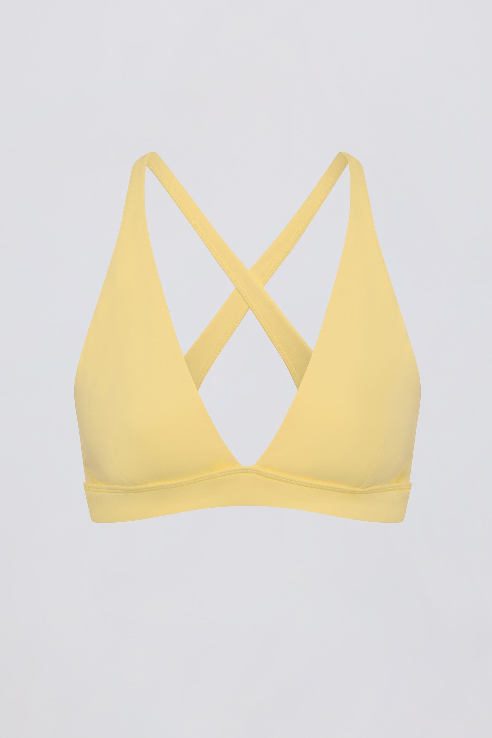 Soft Active Cross-back Sports Bra In Lemon