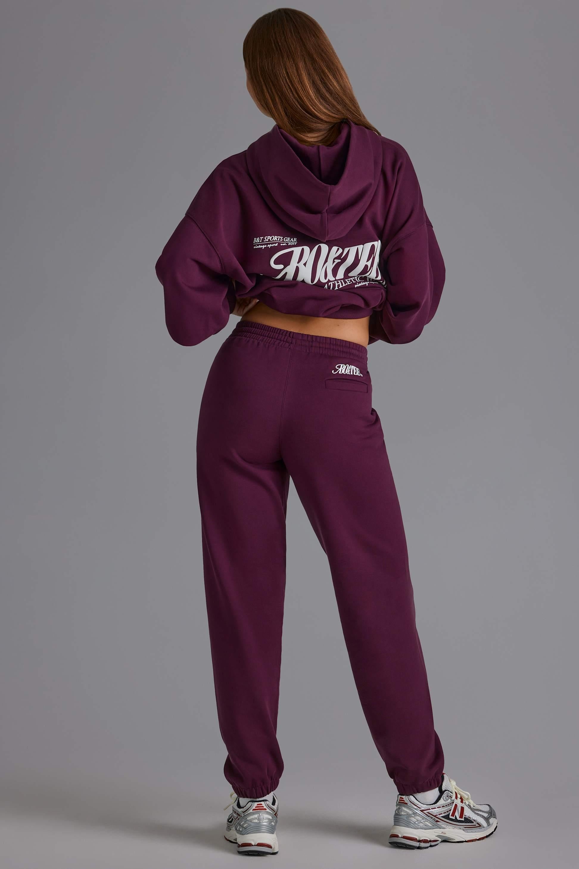เสื้อแจ็คเกอร์ซี่ผ้าฝ้ายนุ่ม ผ่อนคลาย Mid-rise Joggers