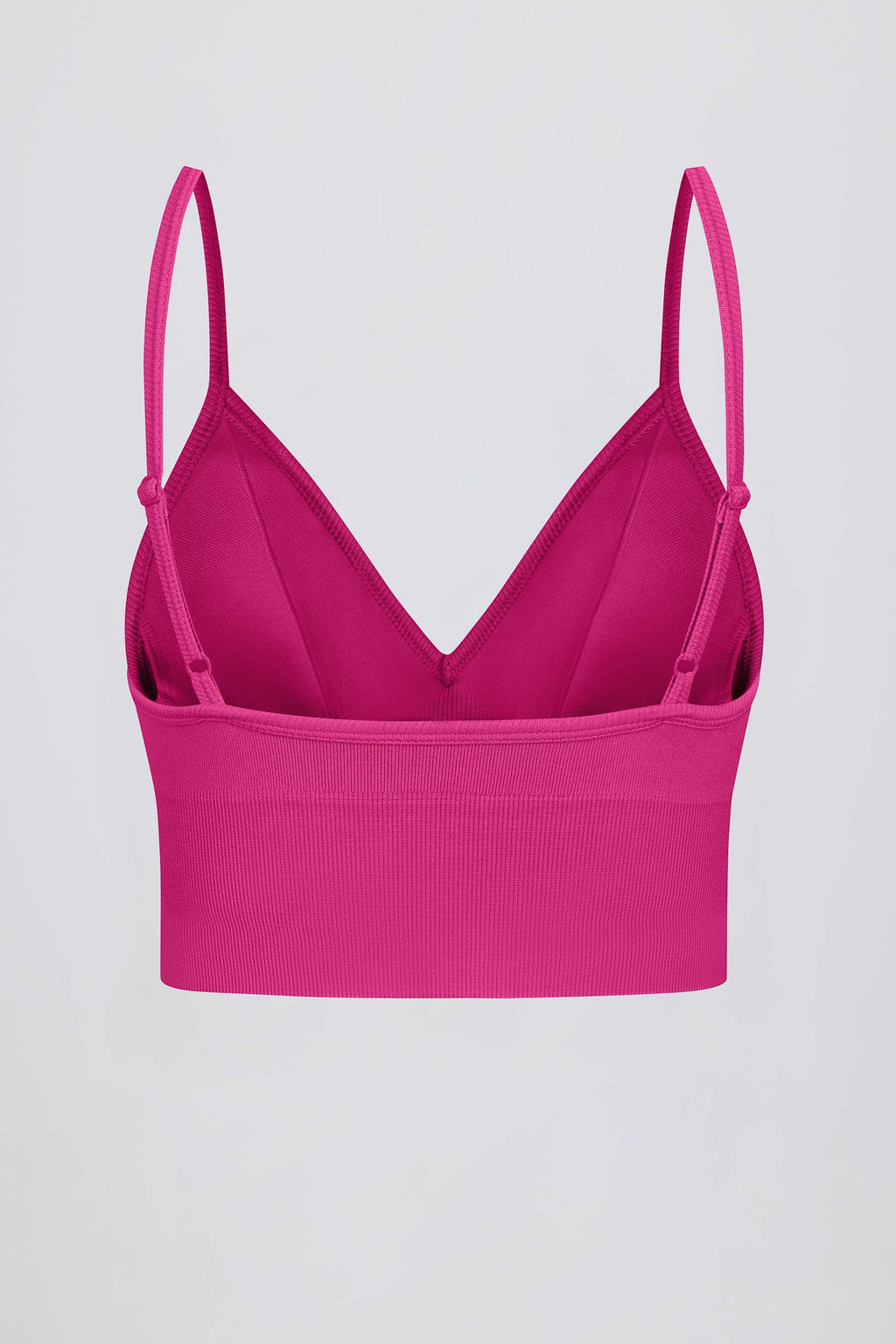 Define Luxe V-neck Sports Bra In Berry