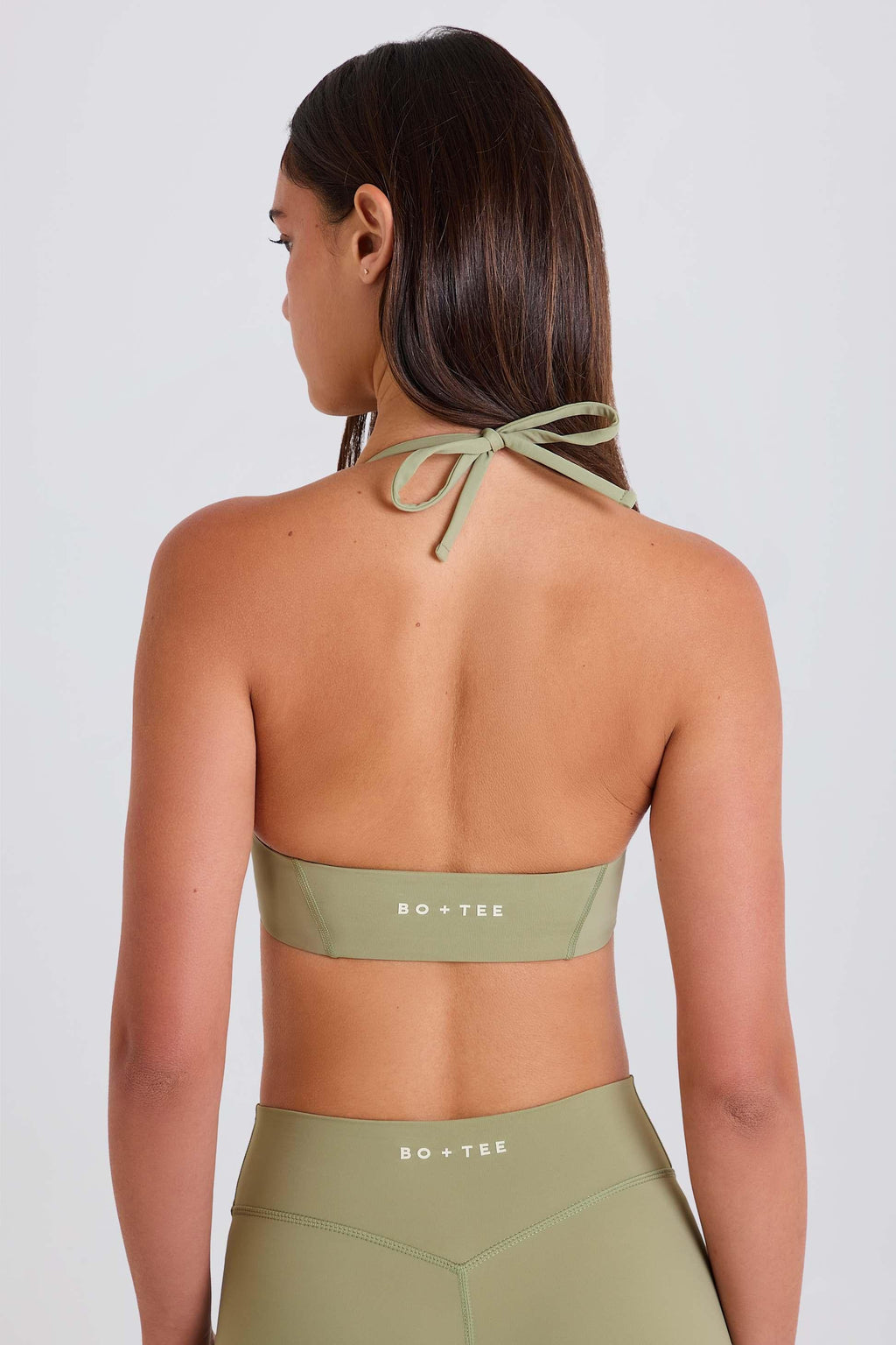 ชุดชั้นในสปอร์ตคอแขนคอเสื้อ สีเขียว Matcha