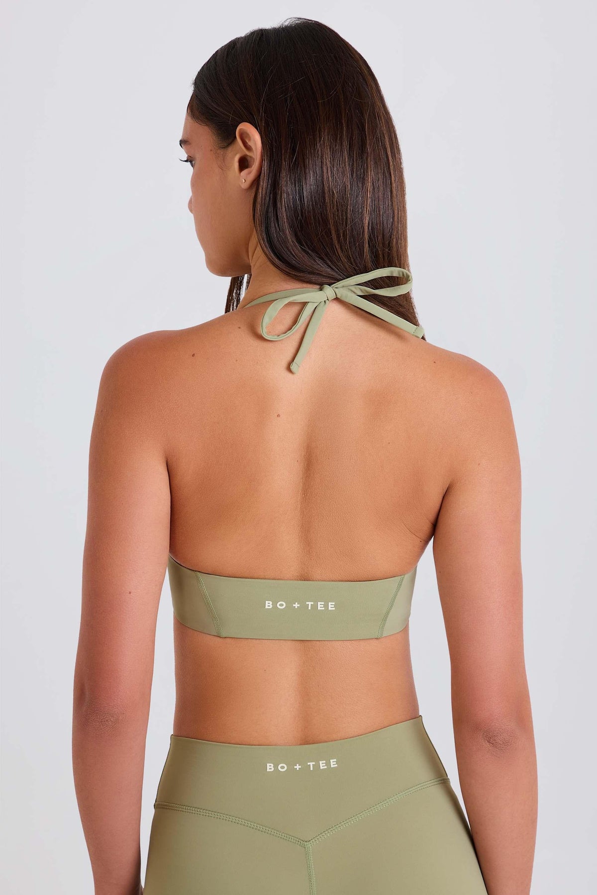 ชุดชั้นในสปอร์ตคอแขนคอเสื้อ สีเขียว Matcha