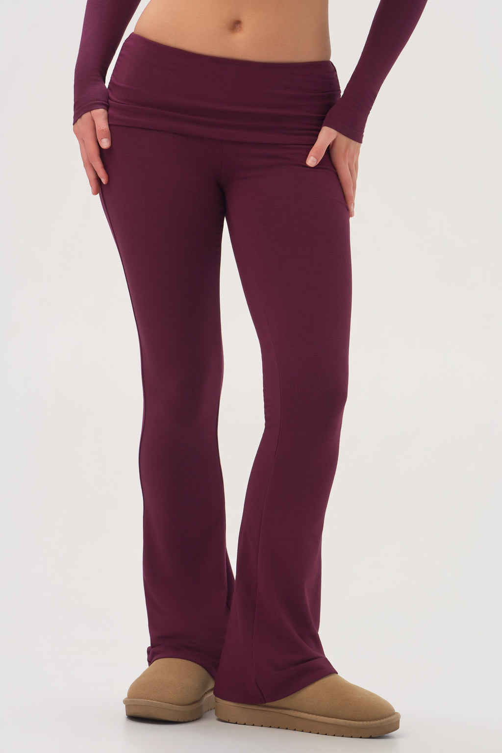 Buttercloud™ Flared Leggings In Plum