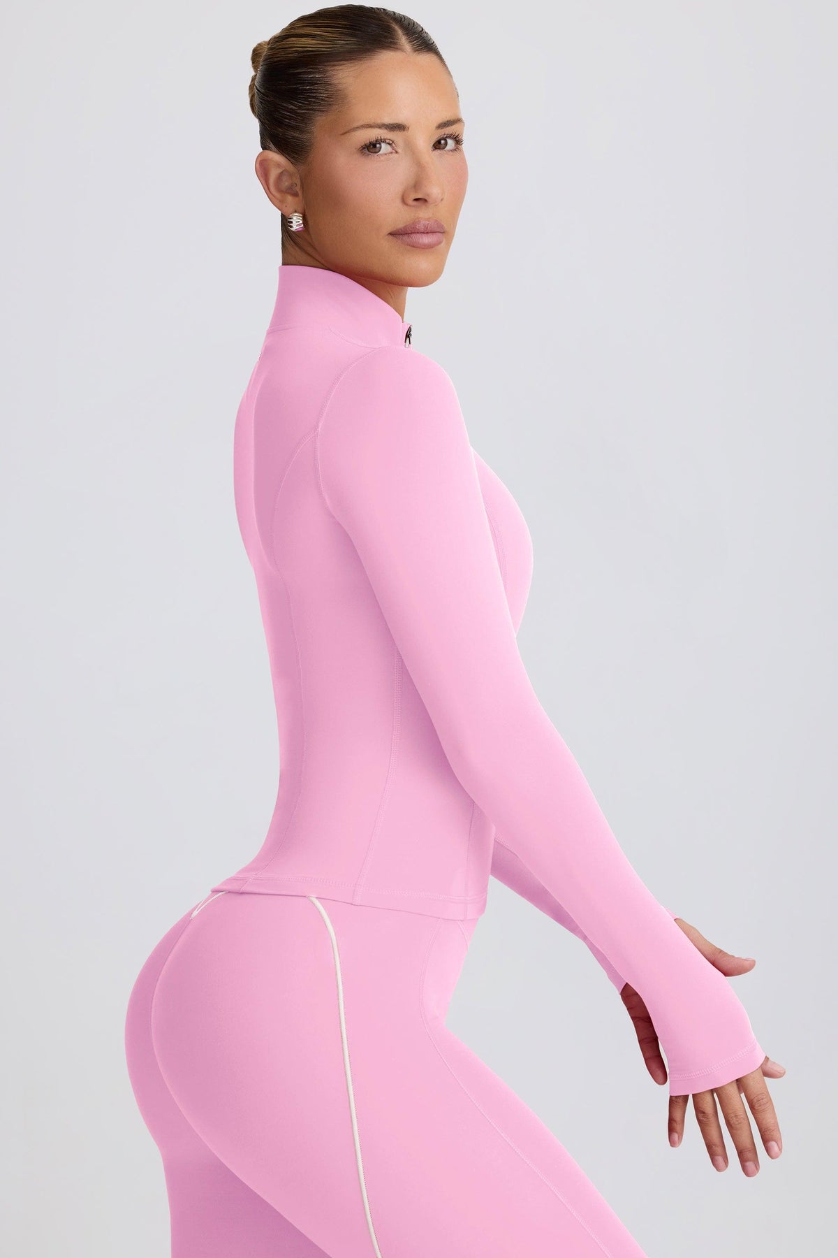Soft Active Zip-up Jacket In Baby Pink
