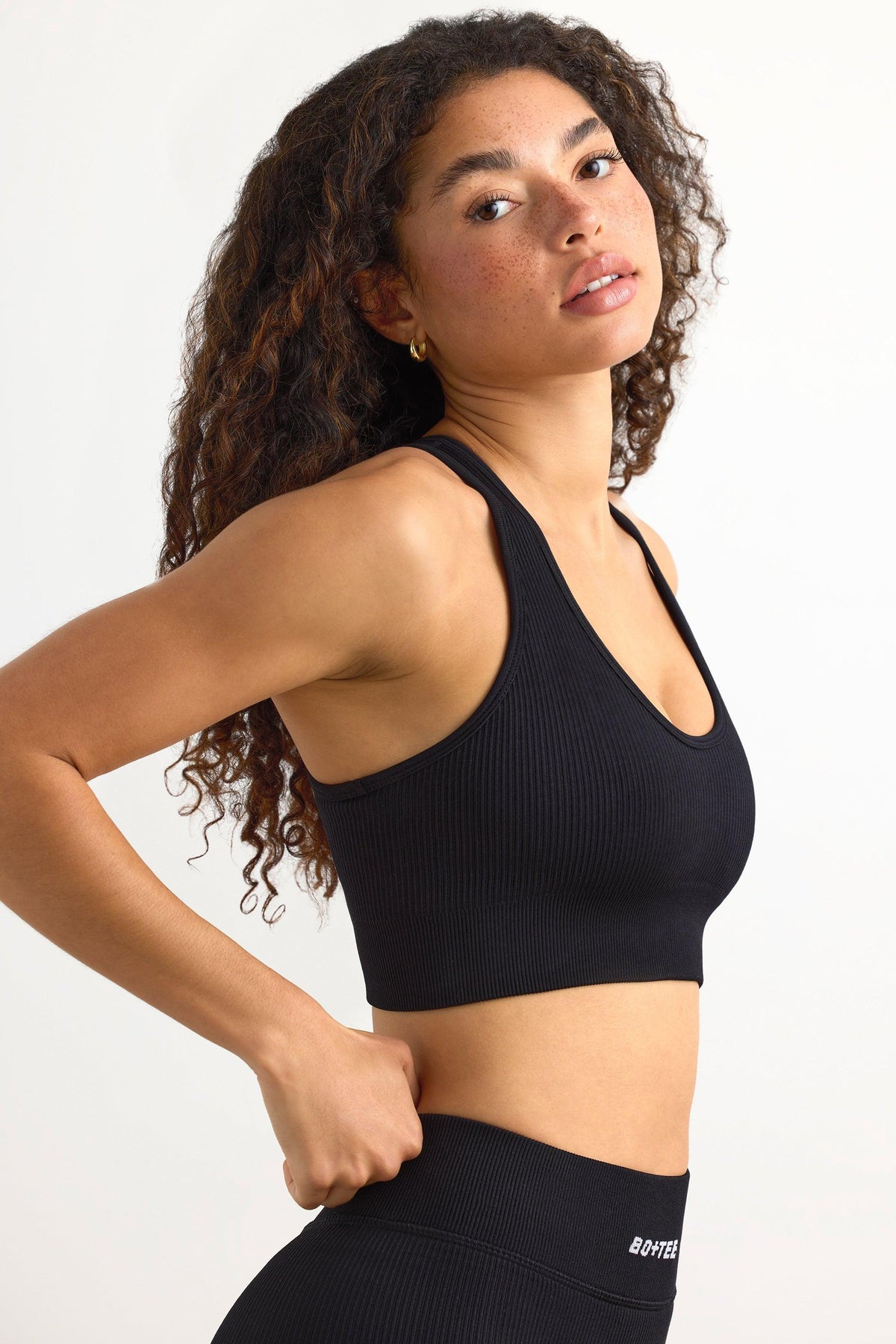 เสื้อสปอร์ตบรา Flexirib Racerback สีดำ