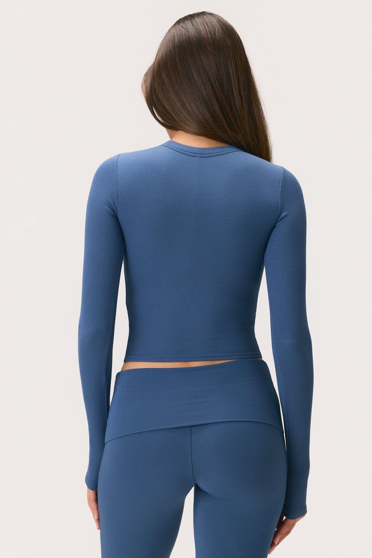 Buttercloud™ Long-sleeve Crop Top In Marine