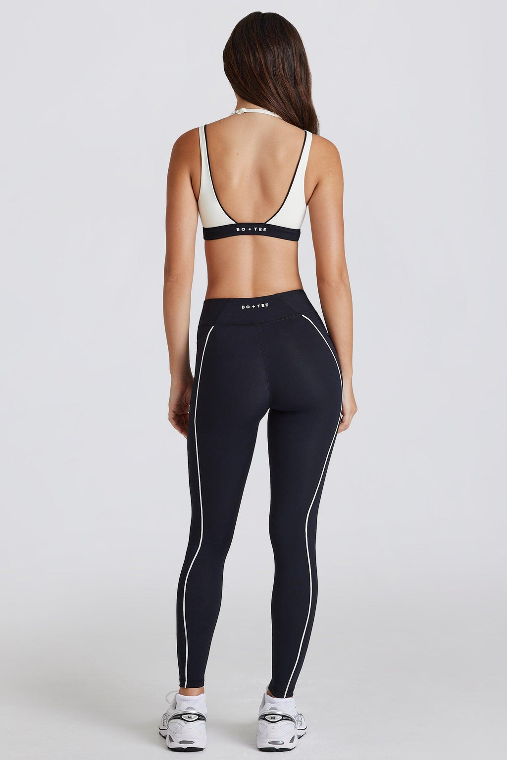 Soft Active Contrast Leggings In Black