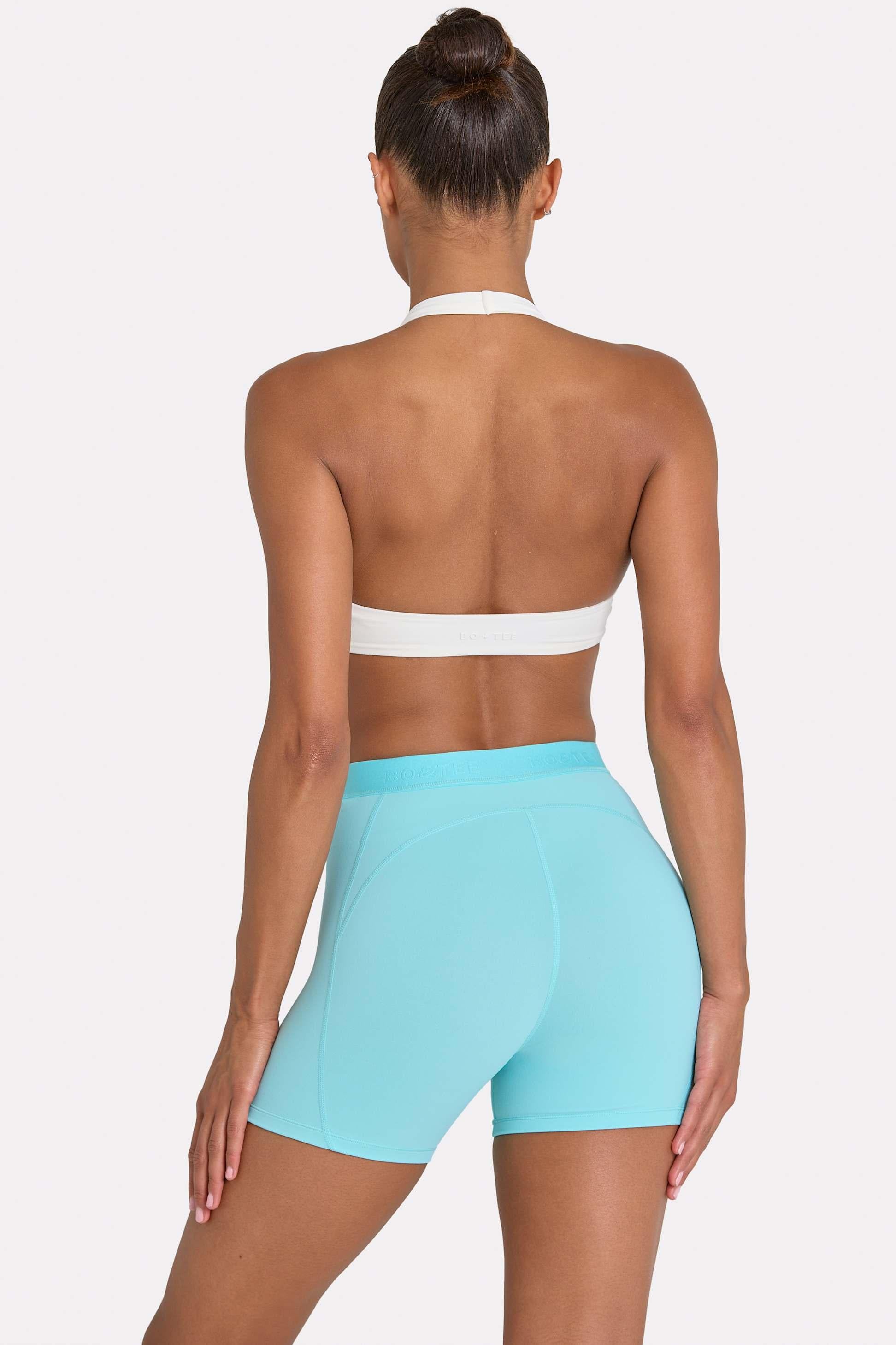 Soft Active Mini Shorts In Aqua