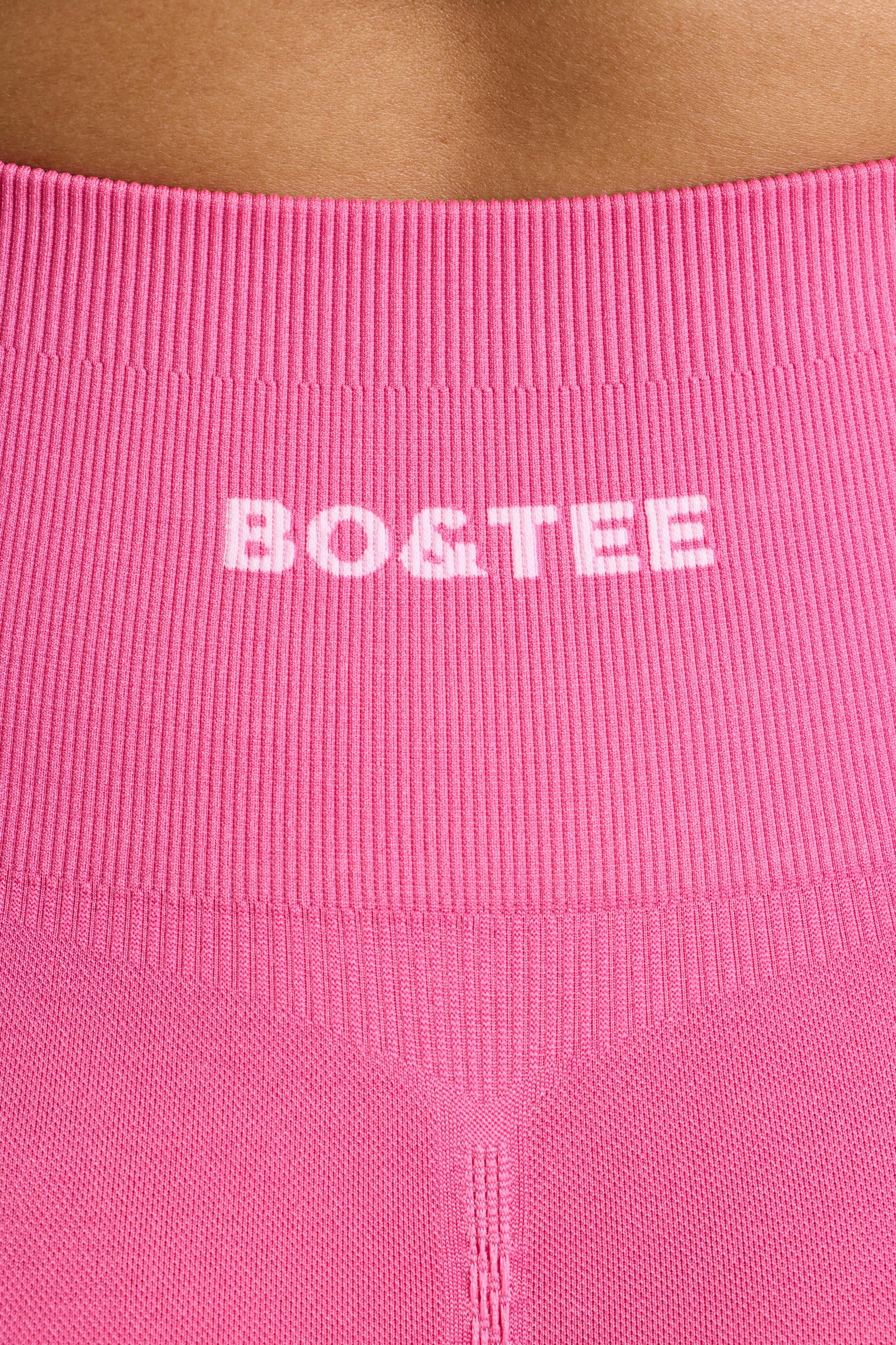 Define Luxe High-waist Mini Shorts In Hot Pink