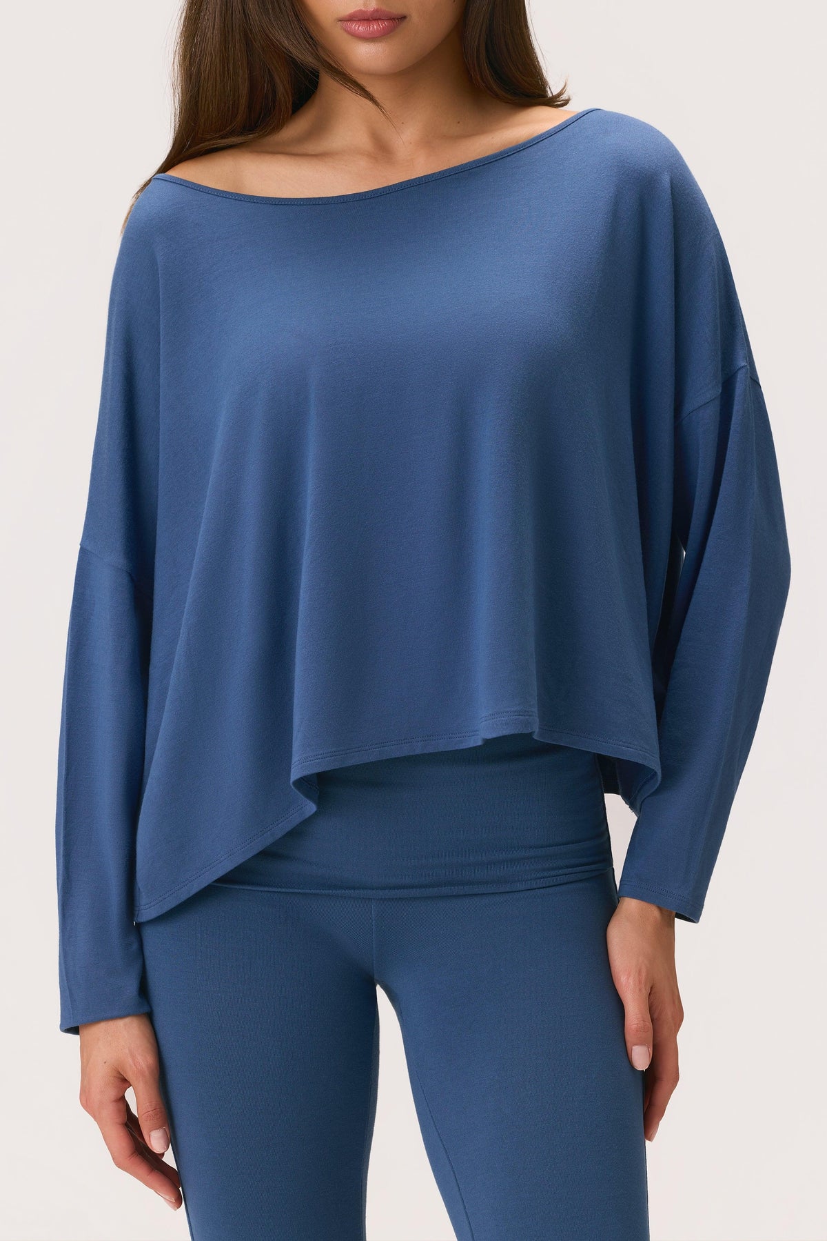 Buttercloud™ Slouchy Off-shoulder Top In Marine