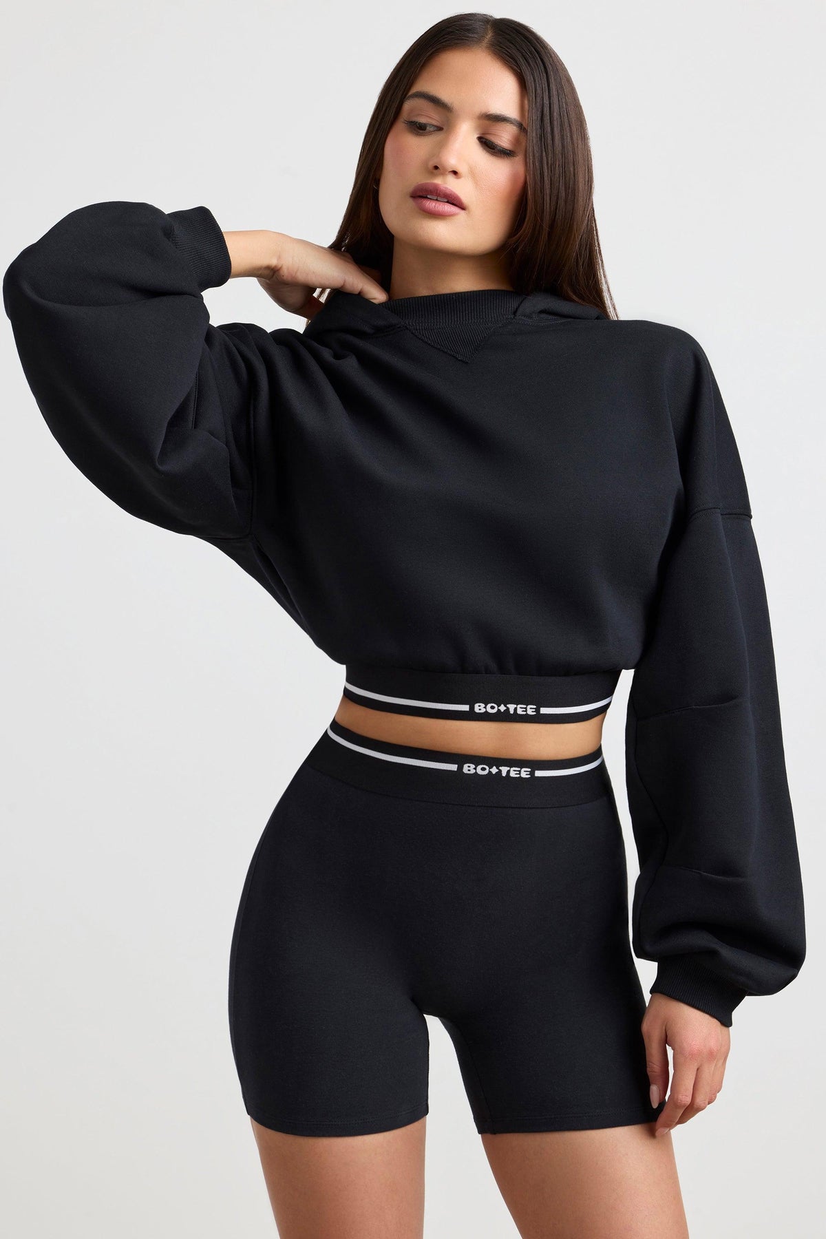 High-waist Mini Shorts In Black