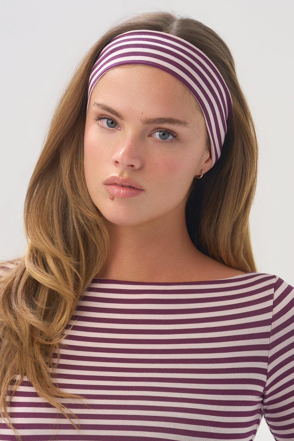 Buttercloud™ Headband 2-pack In Plum Stripe