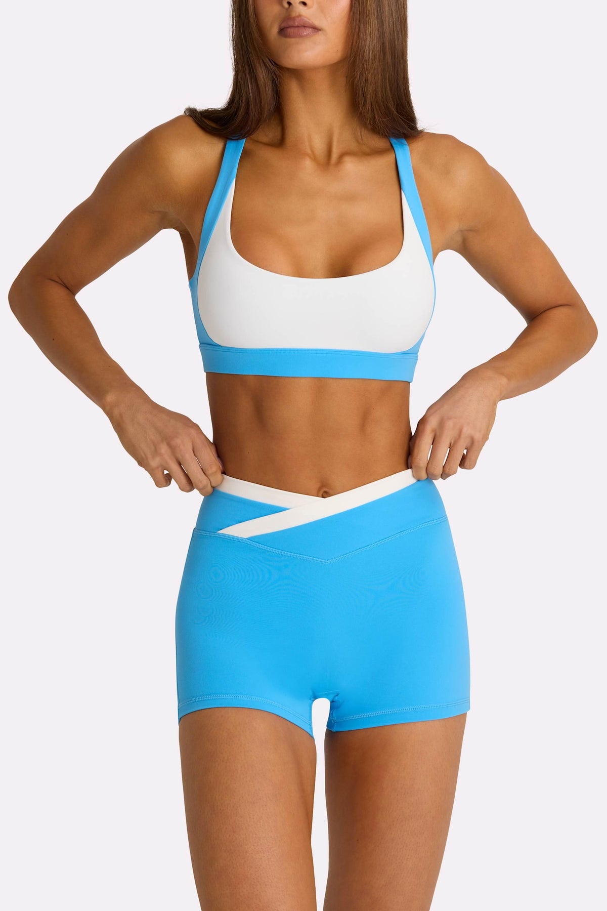 ชุดชั้นในสปอร์ตอิมแพคสูง Soft Active สีน้ำเงินไฟฟ้า