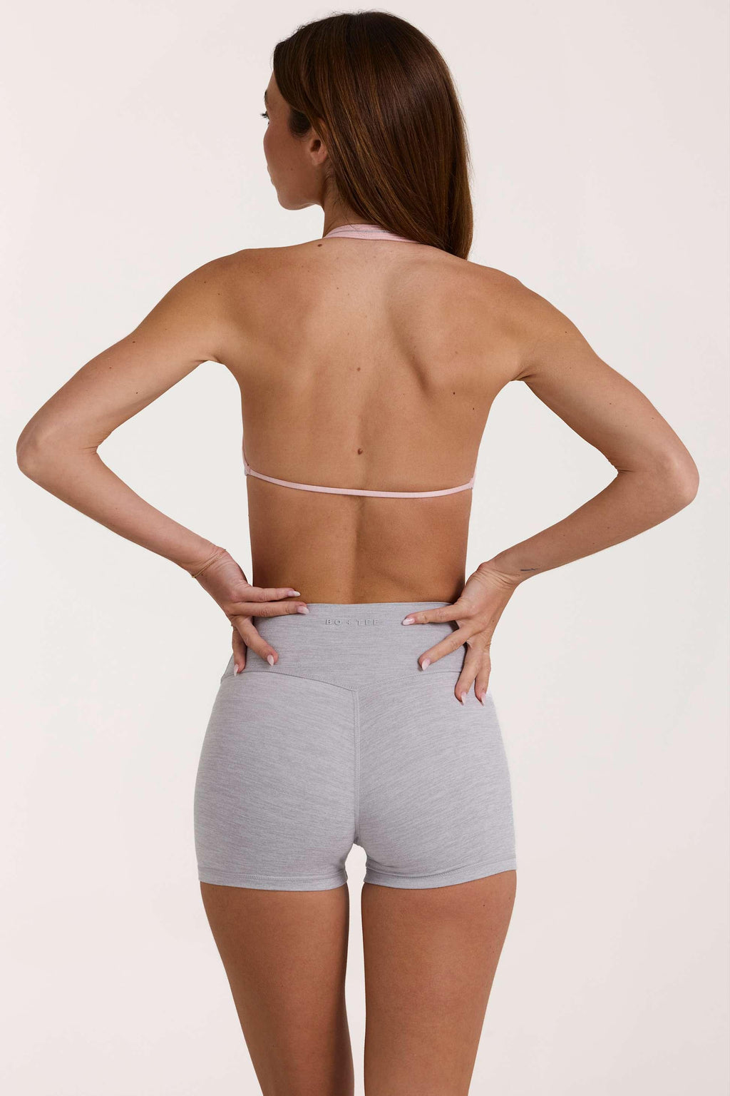 Soft Active Sports Bra In Grey Marl