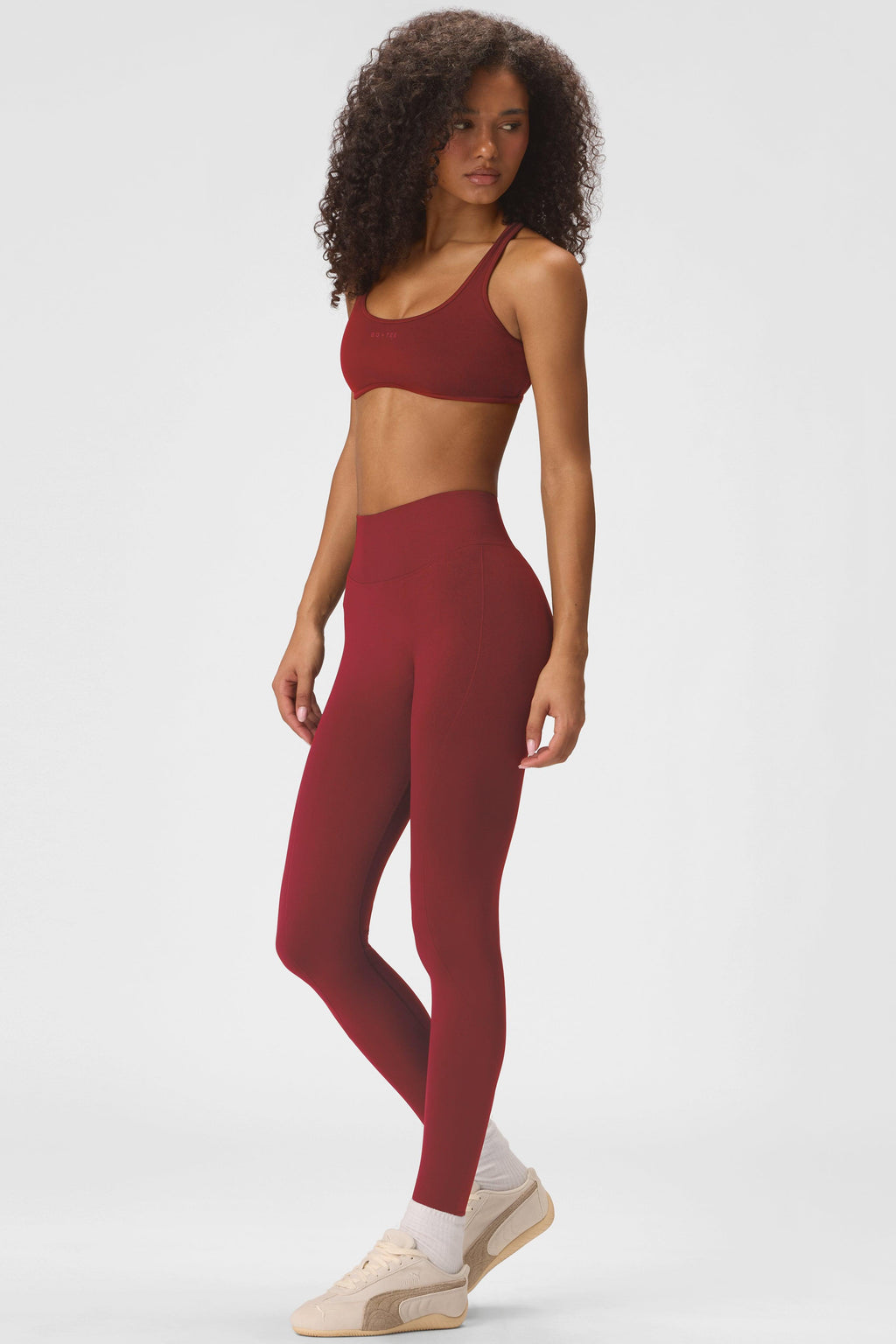 Soft Active Low-impact Sports Bra In Dark Cherry