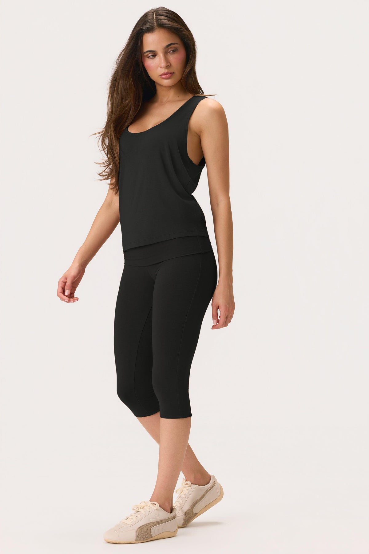 Buttercloud™ Slouchy Tank Top In Black